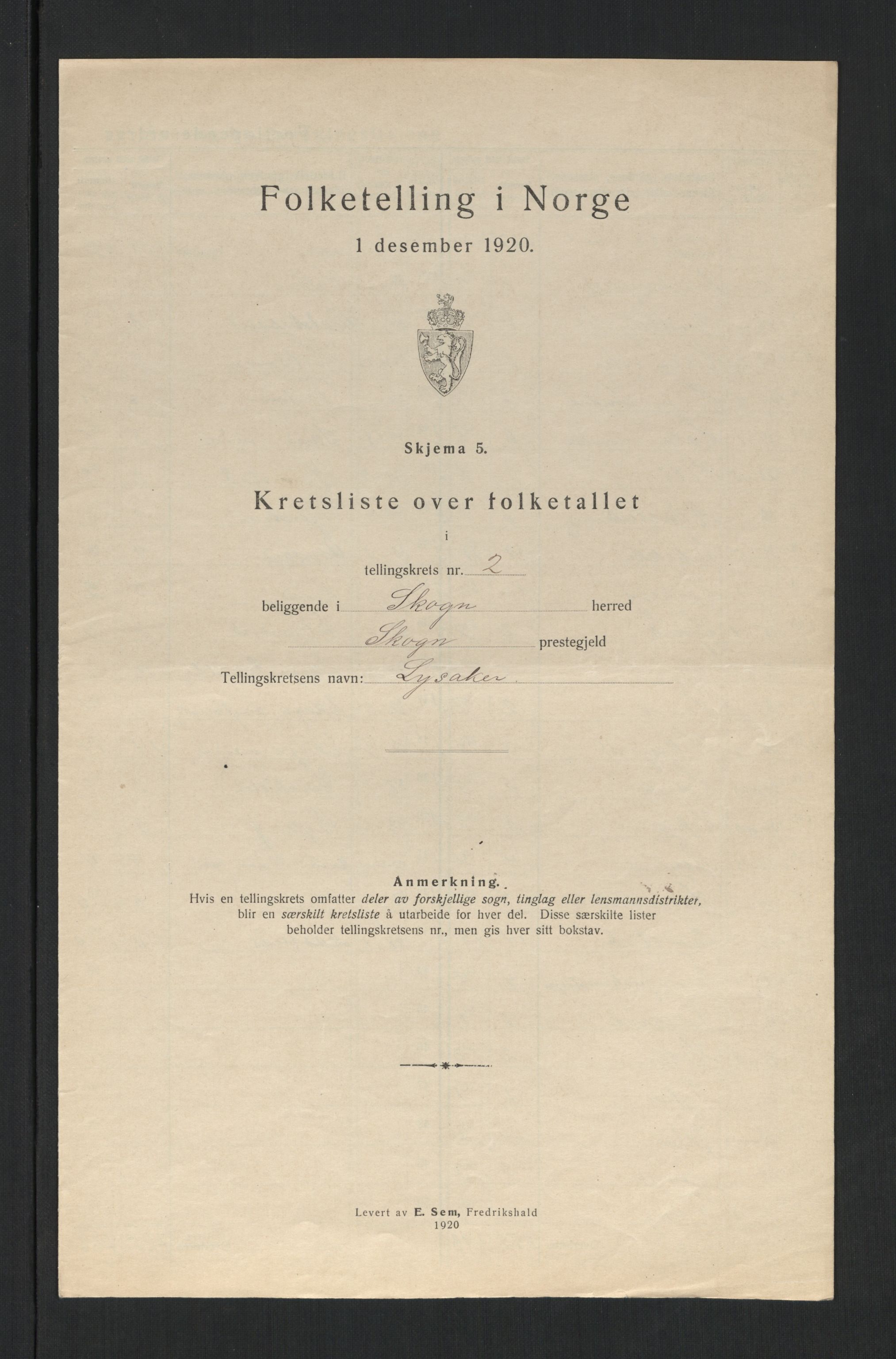 SAT, 1920 census for Skogn, 1920, p. 18