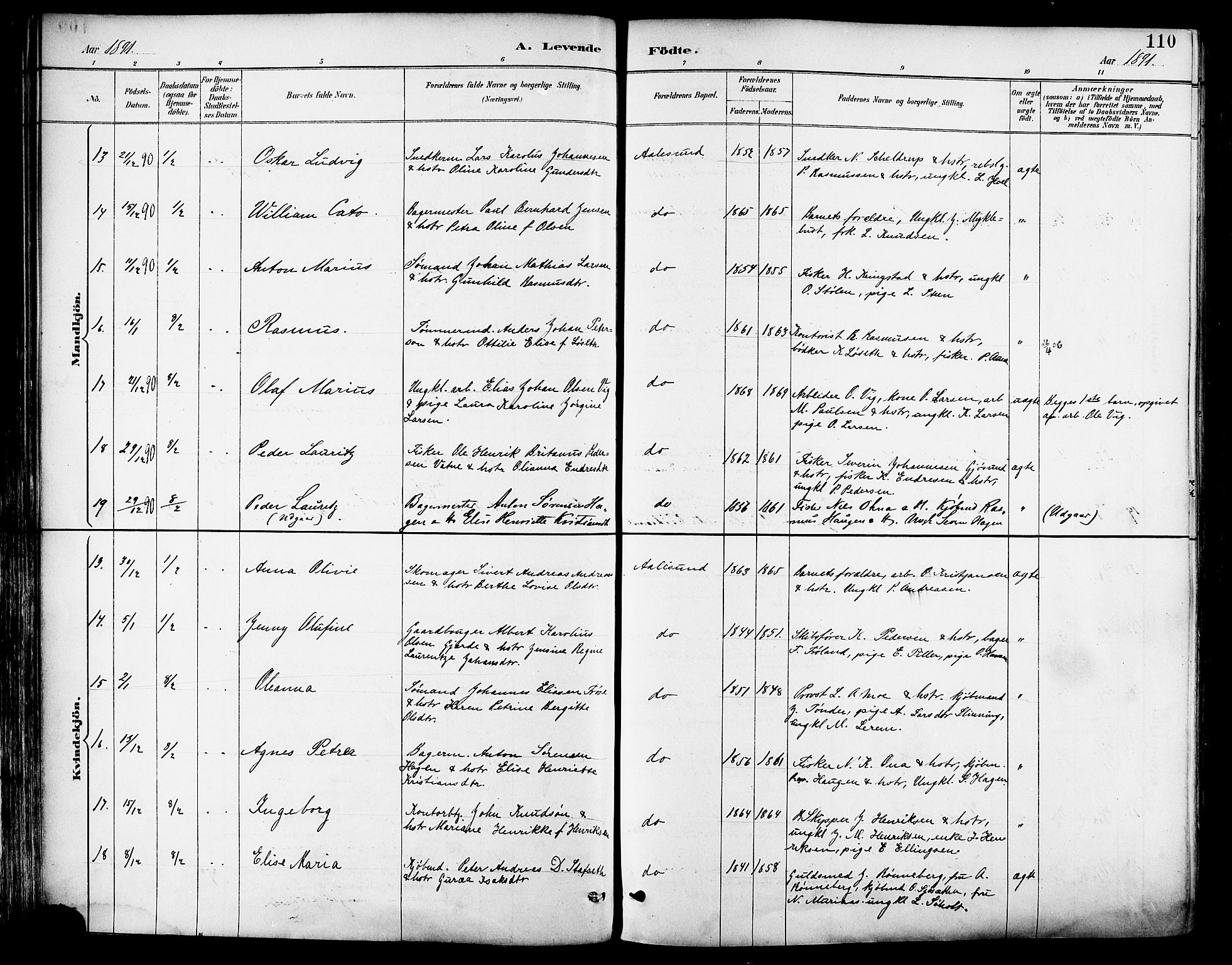 Ministerialprotokoller, klokkerbøker og fødselsregistre - Møre og Romsdal, AV/SAT-A-1454/529/L0455: Parish register (official) no. 529A05, 1885-1893, p. 110