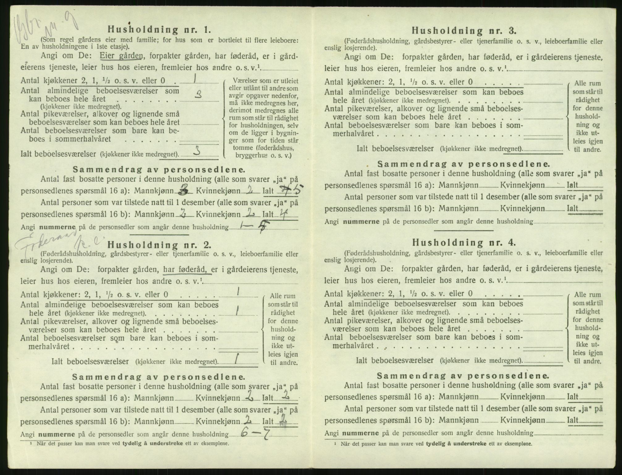 SAT, 1920 census for Borgund, 1920, p. 1527