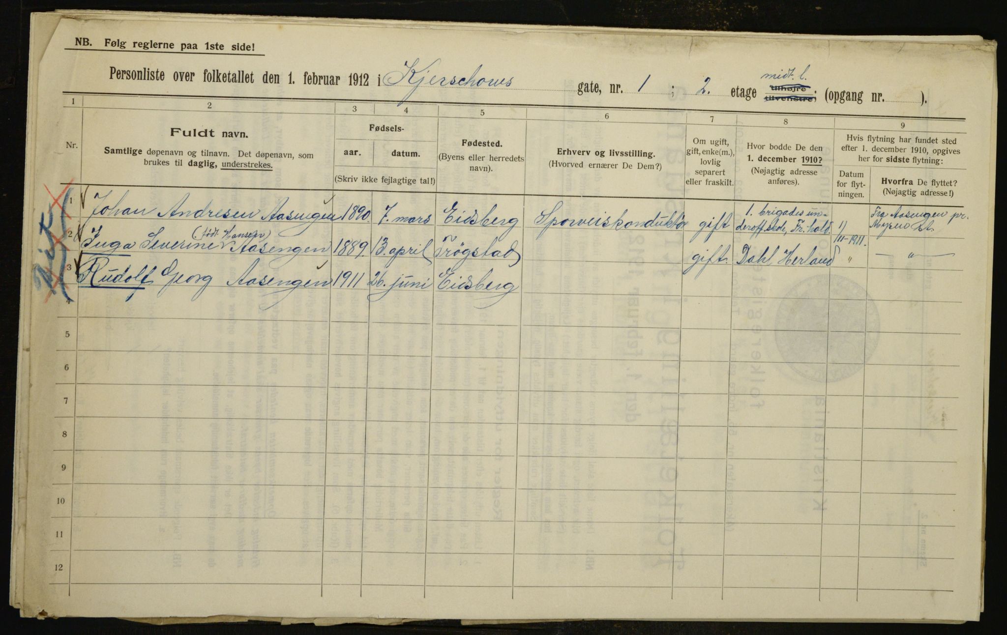 OBA, Municipal Census 1912 for Kristiania, 1912, p. 49676