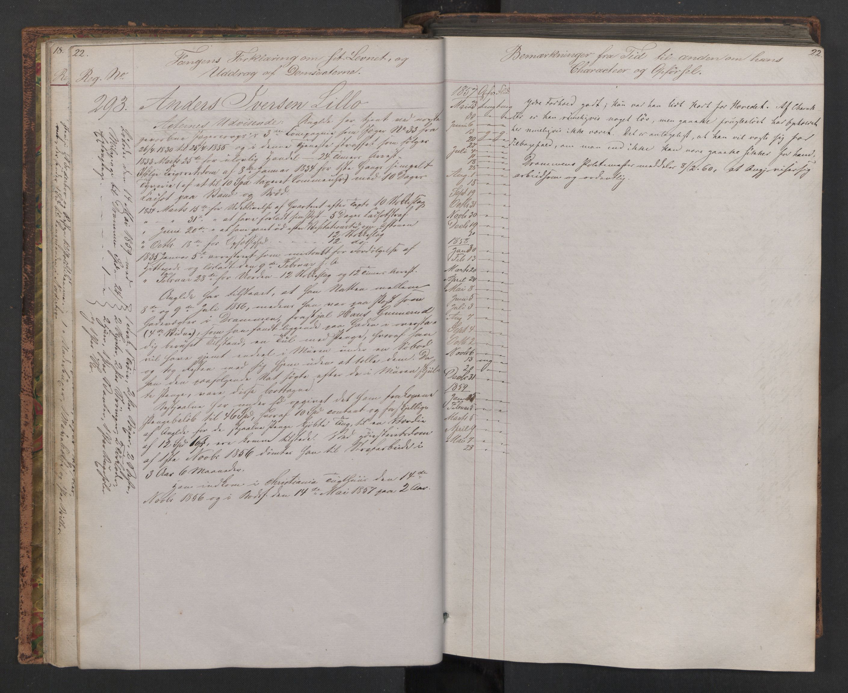 Botsfengslet, AV/RA-S-1539/D/Db/Dbb/L0005: 272b - 613b, 1857-1858, p. 22