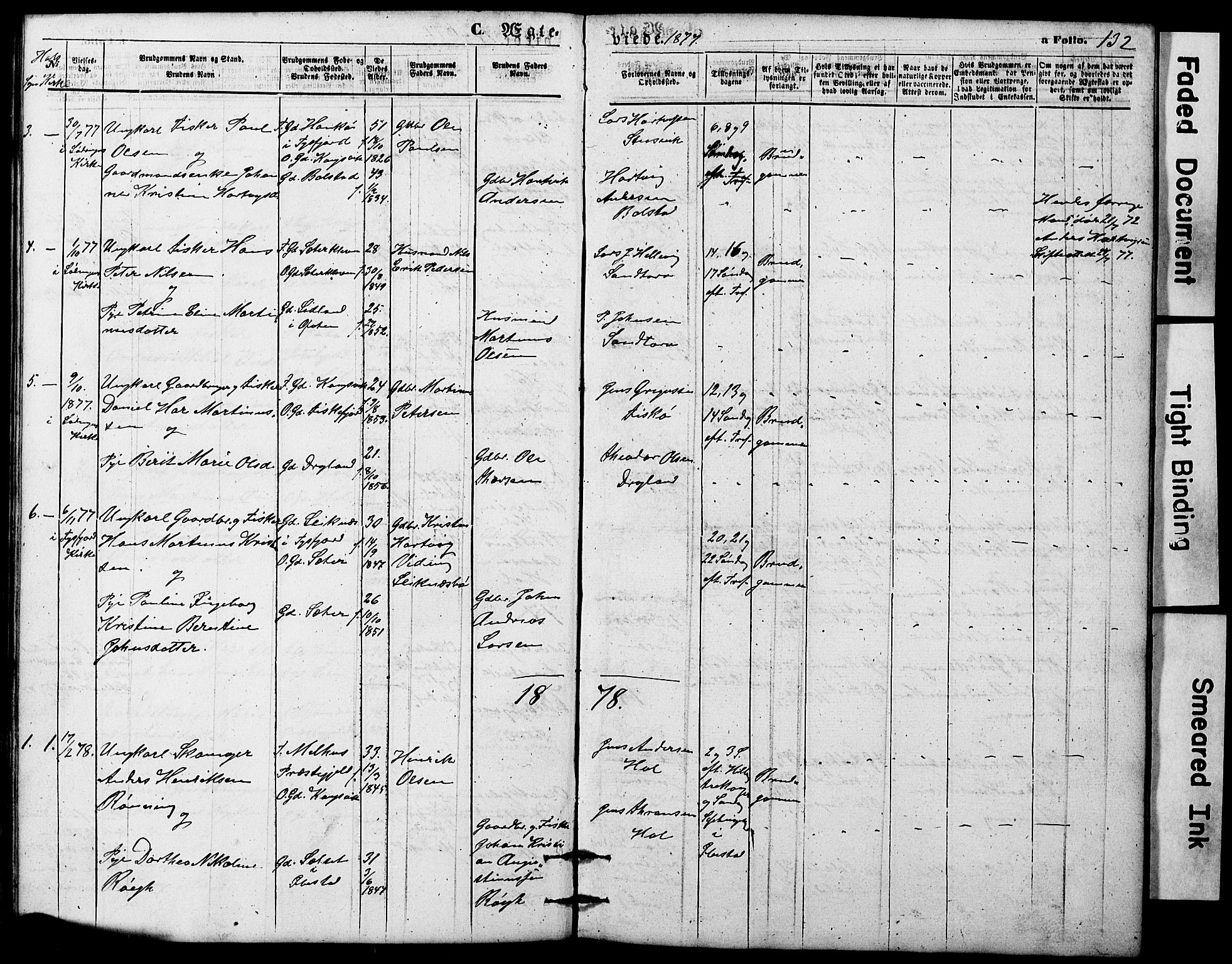 Ministerialprotokoller, klokkerbøker og fødselsregistre - Nordland, AV/SAT-A-1459/865/L0930: Parish register (copy) no. 865C02, 1866-1884, p. 132