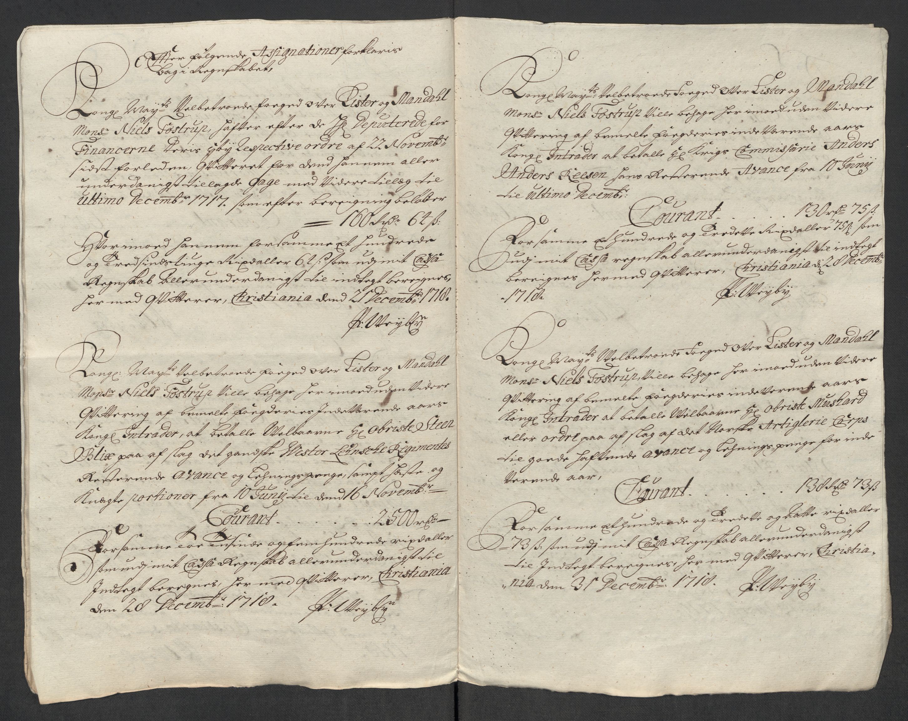 Rentekammeret inntil 1814, Reviderte regnskaper, Fogderegnskap, AV/RA-EA-4092/R43/L2563: Fogderegnskap Lista og Mandal, 1718, p. 548