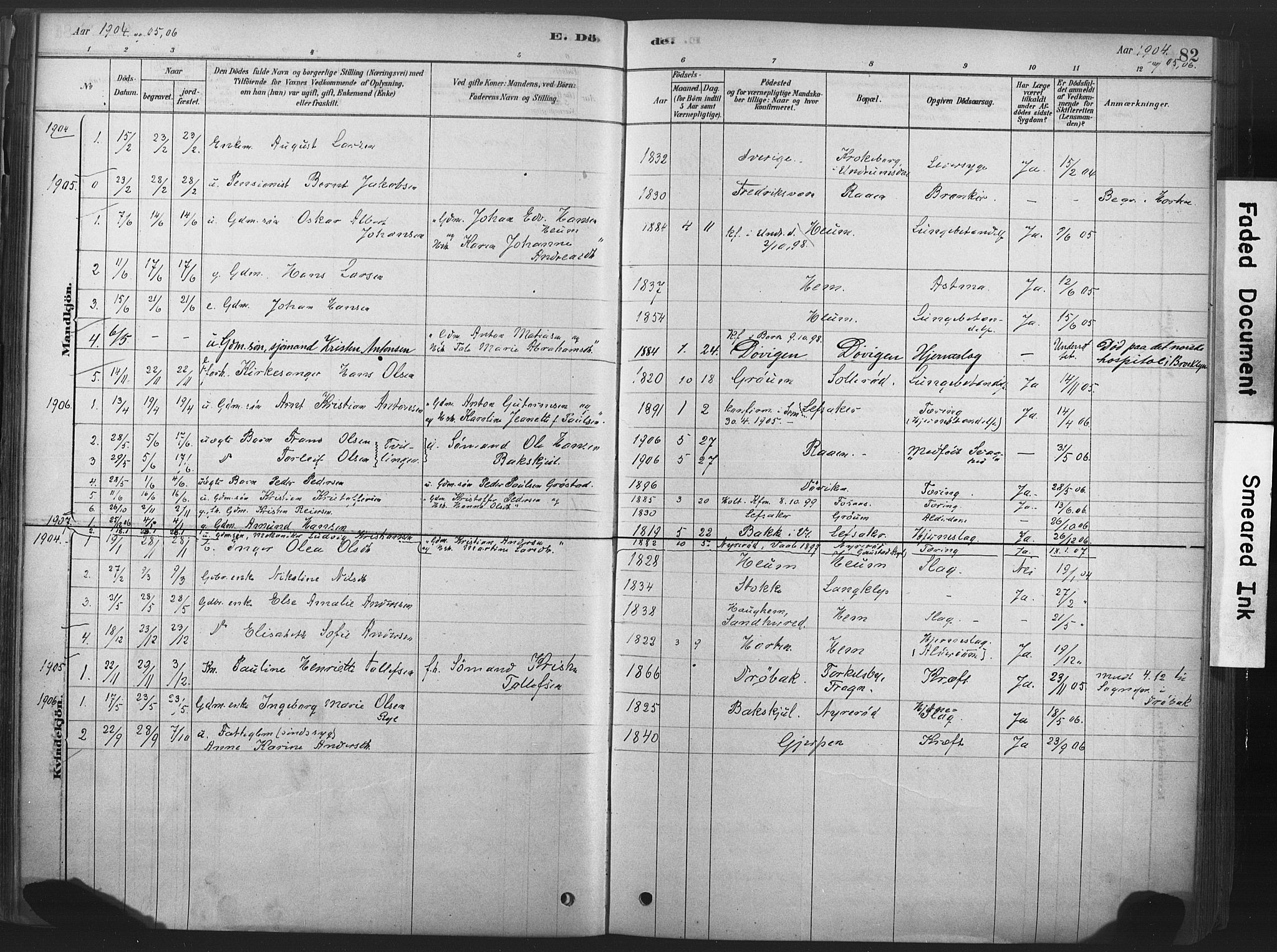 Våle kirkebøker, AV/SAKO-A-334/F/Fb/L0002: Parish register (official) no. II 2, 1878-1907, p. 82