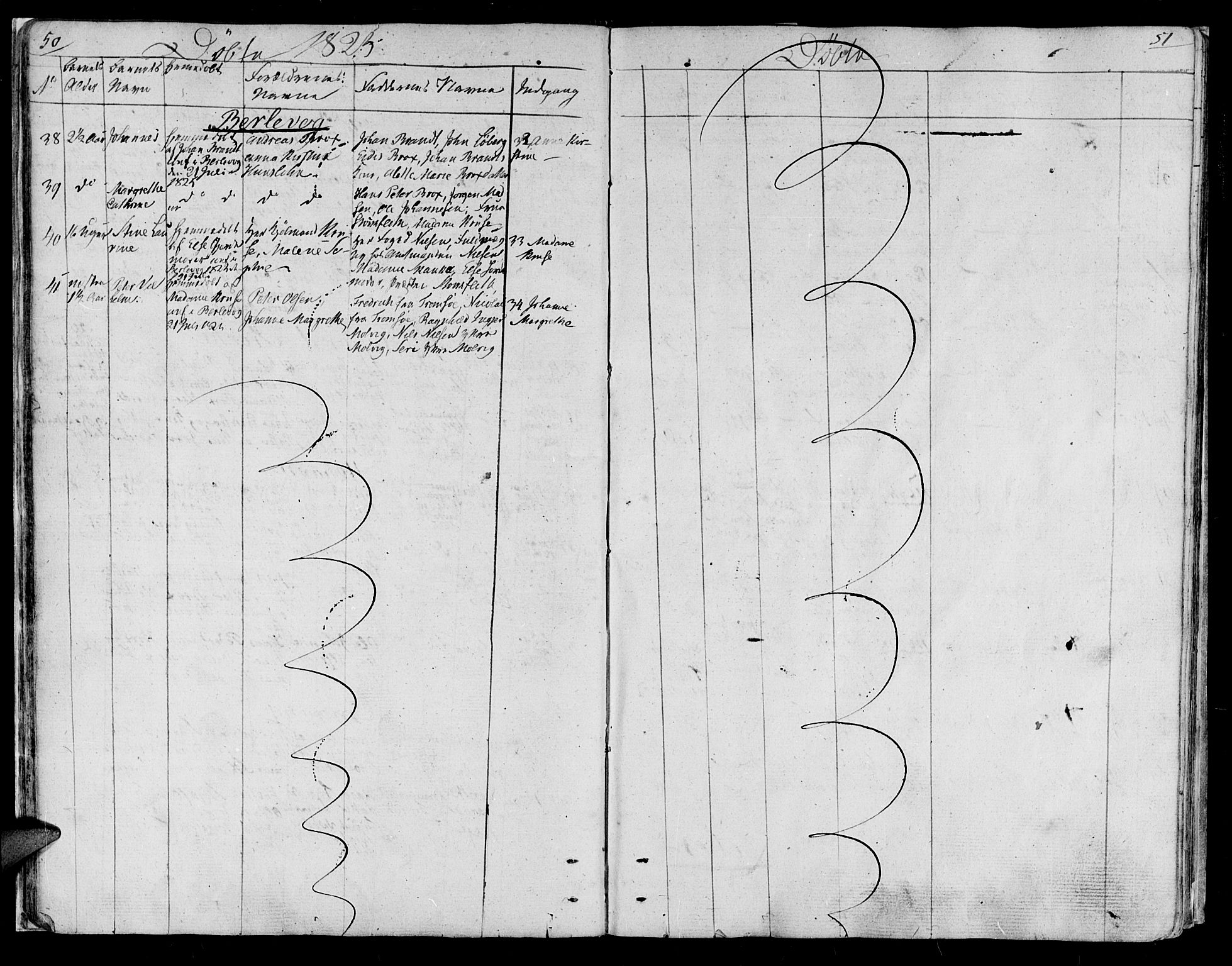 Lebesby sokneprestkontor, AV/SATØ-S-1353/H/Ha/L0002kirke: Parish register (official) no. 2, 1816-1833, p. 50-51