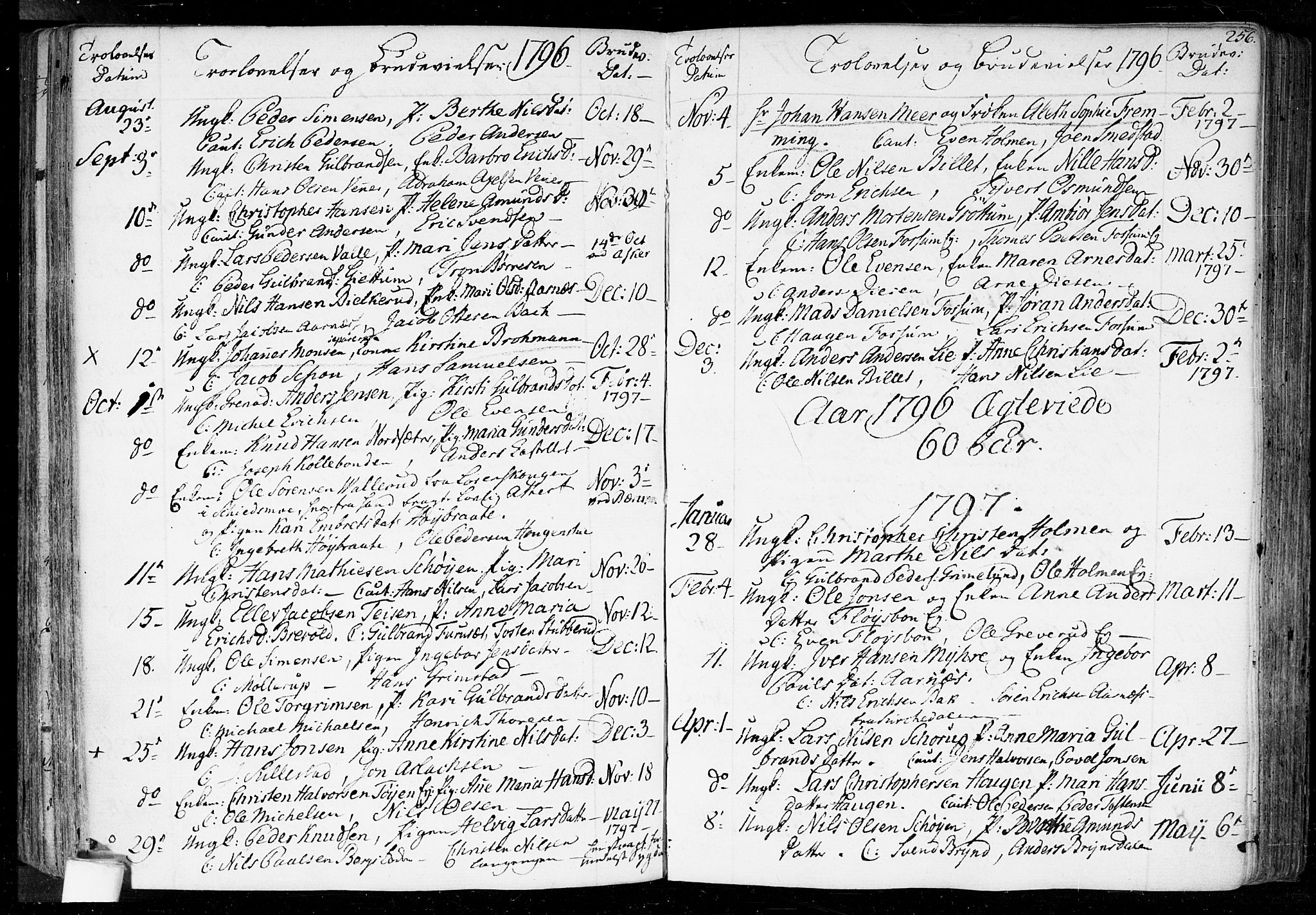 Aker prestekontor kirkebøker, SAO/A-10861/F/L0010: Parish register (official) no. 10, 1786-1809, p. 256