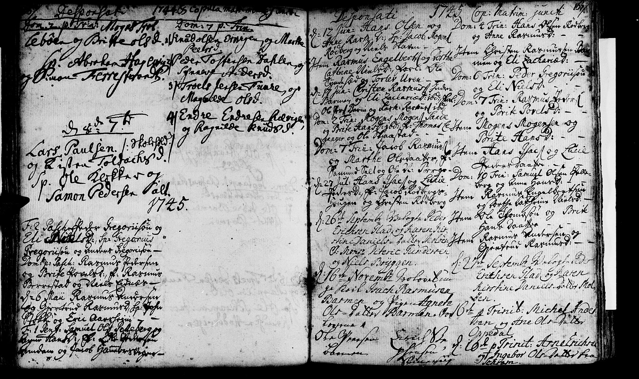 Selje sokneprestembete, AV/SAB-A-99938/H/Ha/Haa/Haaa: Parish register (official) no. A 4, 1743-1759, p. 166-167