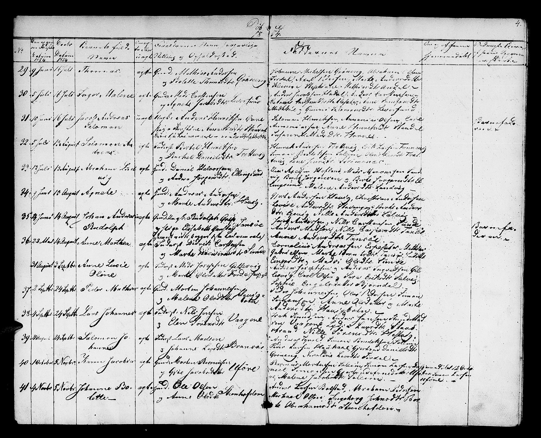 Kinn sokneprestembete, AV/SAB-A-80801/H/Hab/Habc/L0001: Parish register (copy) no. C 1, 1854-1868, p. 4