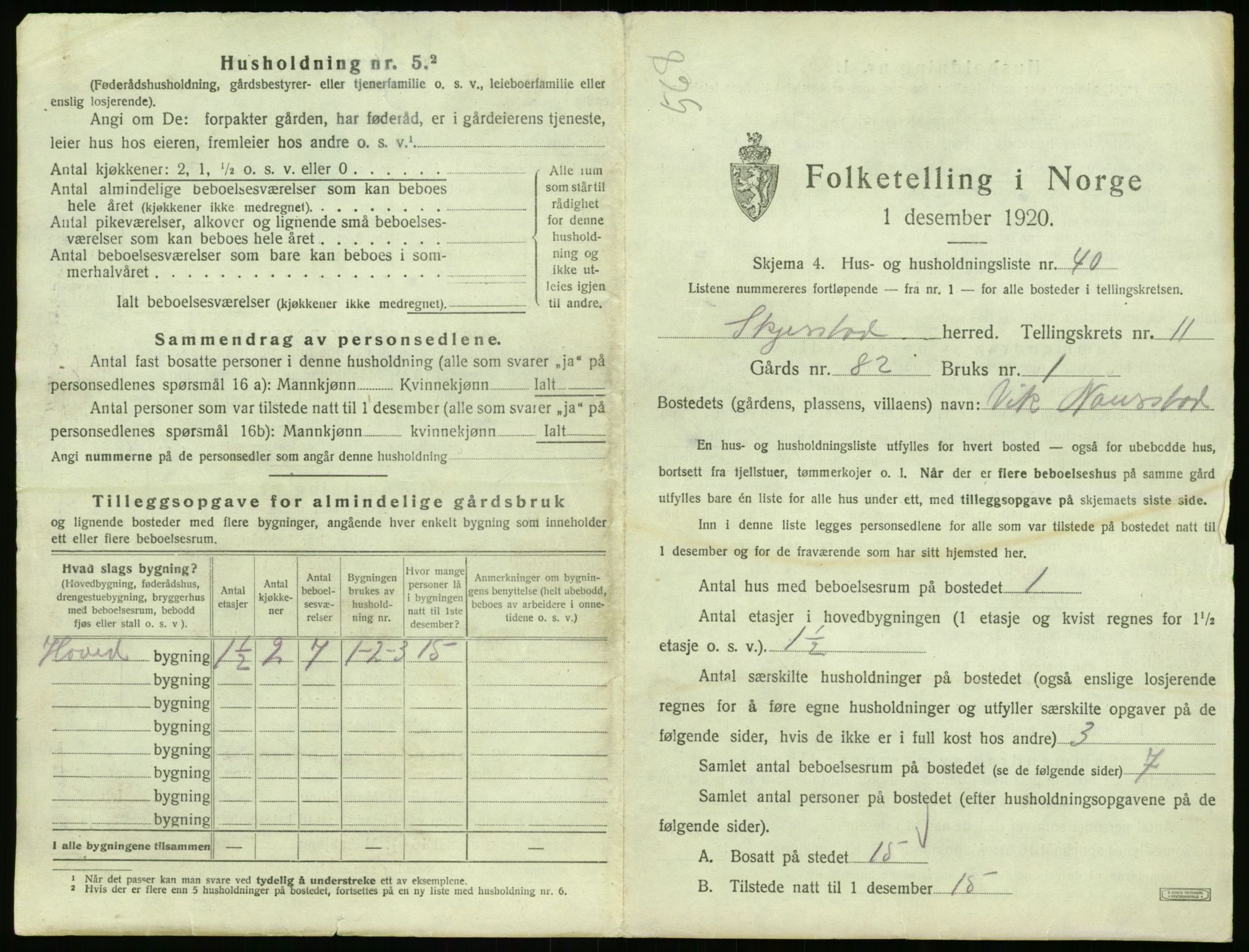 SAT, 1920 census for Skjerstad, 1920, p. 631