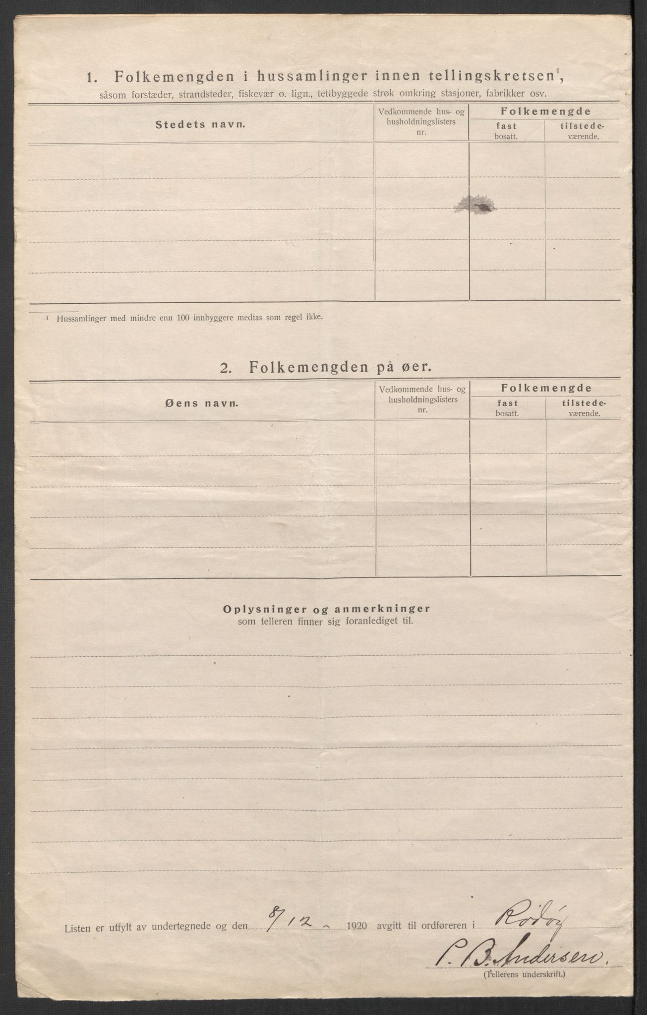 SAT, 1920 census for Rødøy, 1920, p. 17