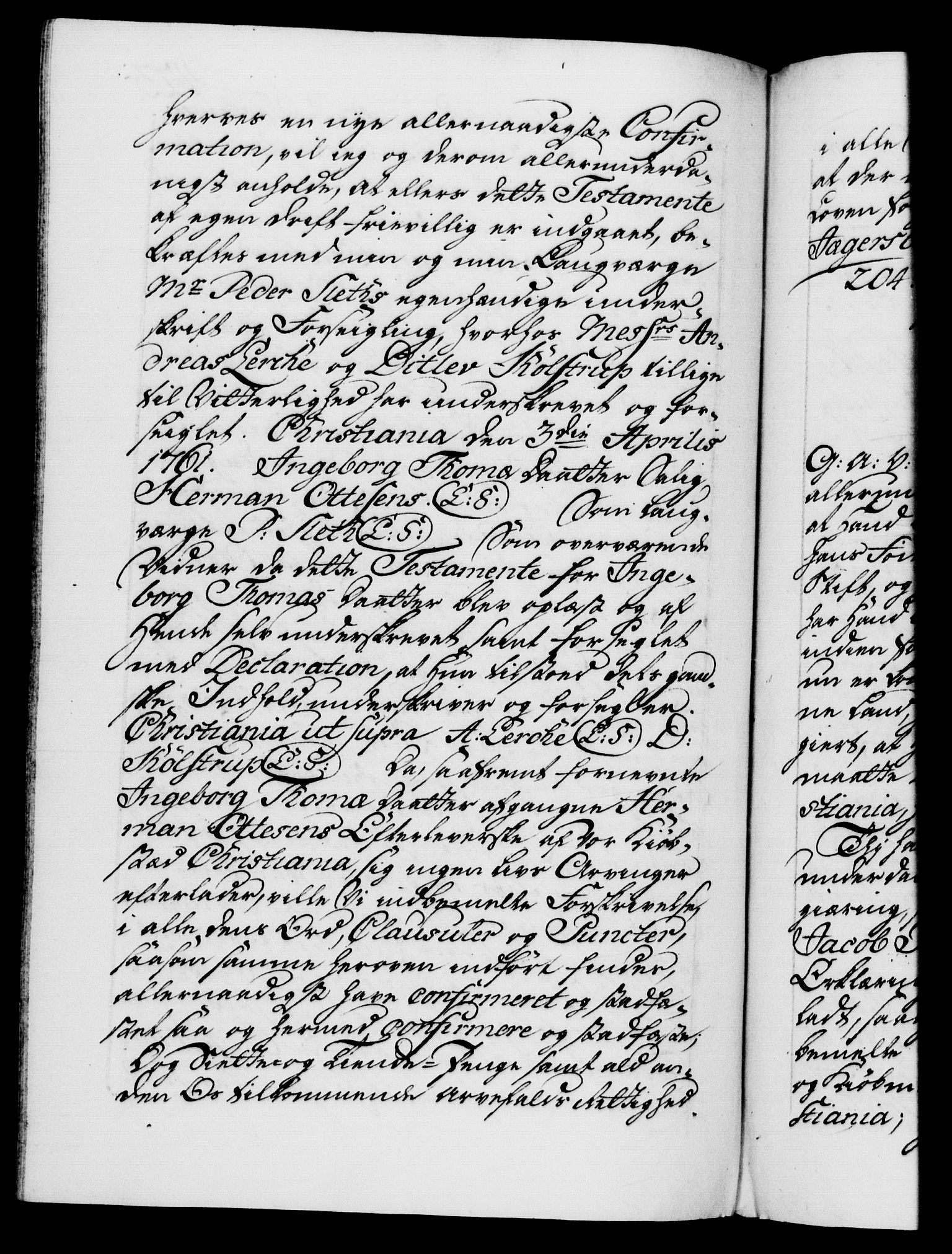 Danske Kanselli 1572-1799, AV/RA-EA-3023/F/Fc/Fca/Fcaa/L0041: Norske registre, 1760-1762, p. 423b