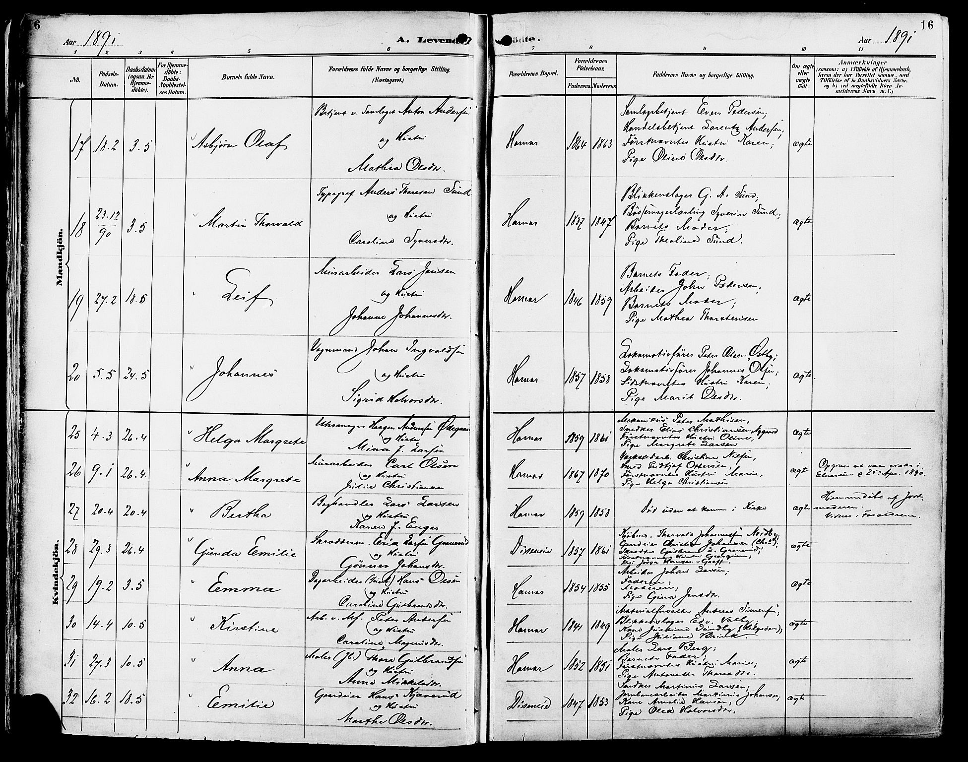 Vang prestekontor, Hedmark, SAH/PREST-008/H/Ha/Haa/L0017: Parish register (official) no. 17, 1890-1899, p. 16