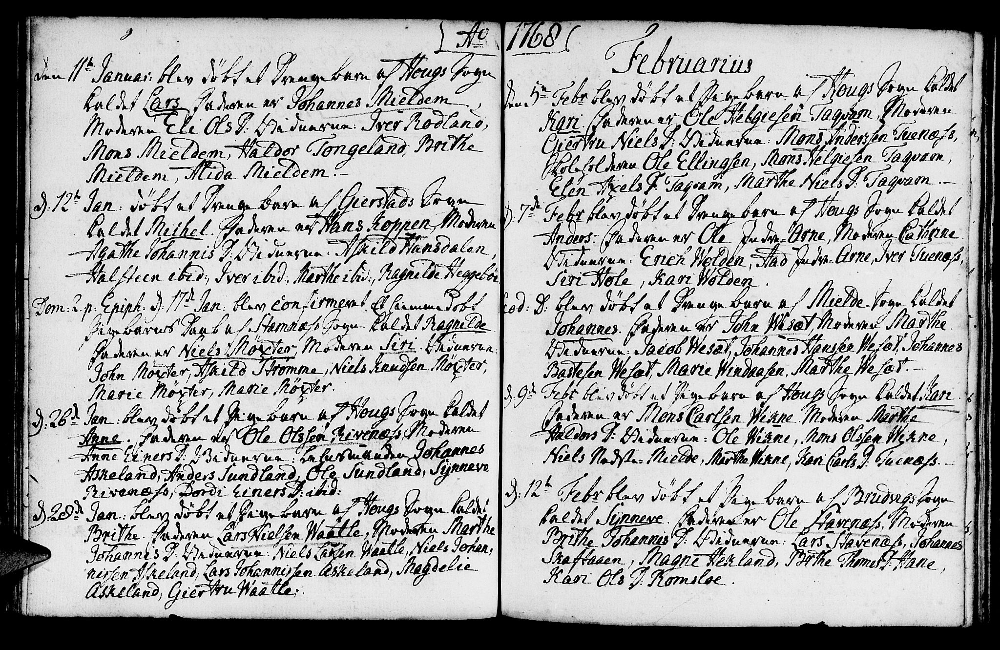 Haus sokneprestembete, AV/SAB-A-75601/H/Haa: Parish register (official) no. A 8, 1754-1769, p. 119