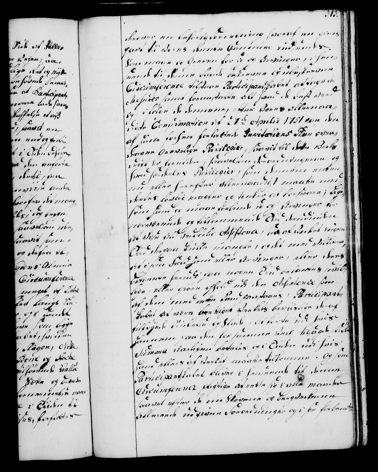 Rentekammeret, Kammerkanselliet, AV/RA-EA-3111/G/Gg/Gga/L0006: Norsk ekspedisjonsprotokoll med register (merket RK 53.6), 1749-1759, p. 313