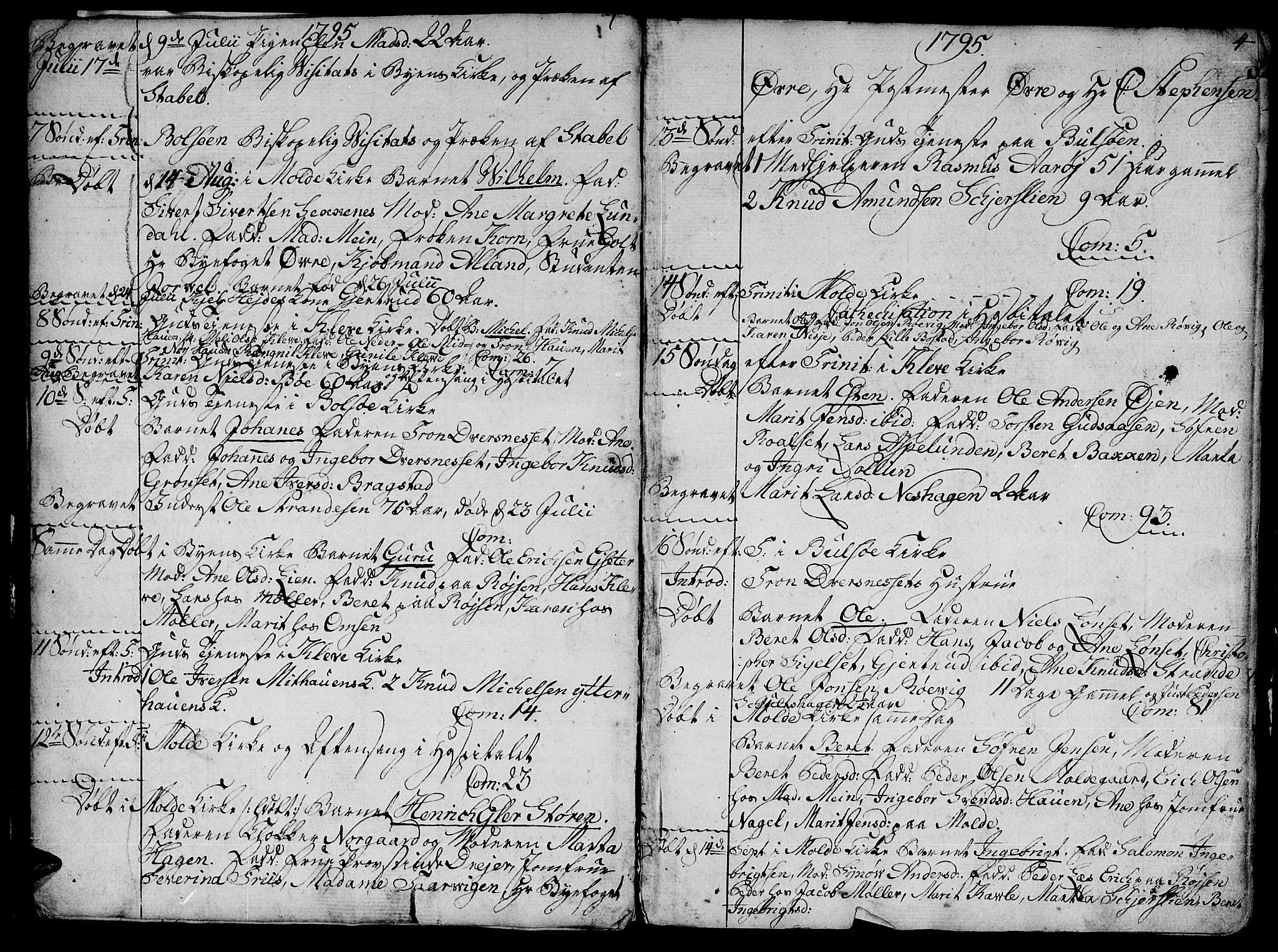 Ministerialprotokoller, klokkerbøker og fødselsregistre - Møre og Romsdal, SAT/A-1454/555/L0649: Parish register (official) no. 555A02 /1, 1795-1821, p. 4