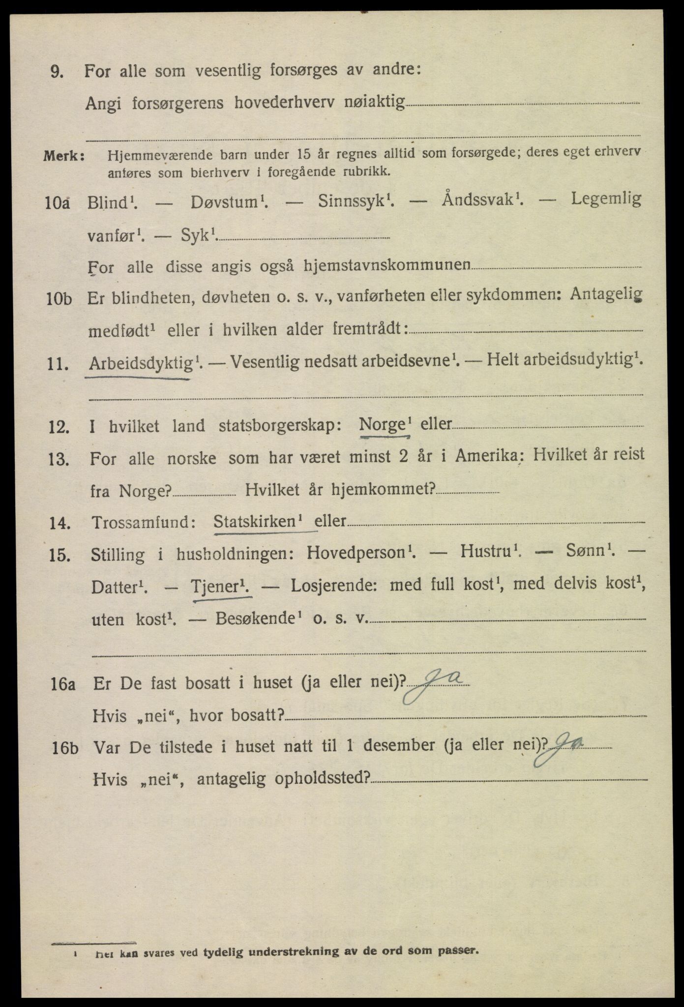 SAK, 1920 census for Åmli, 1920, p. 1860