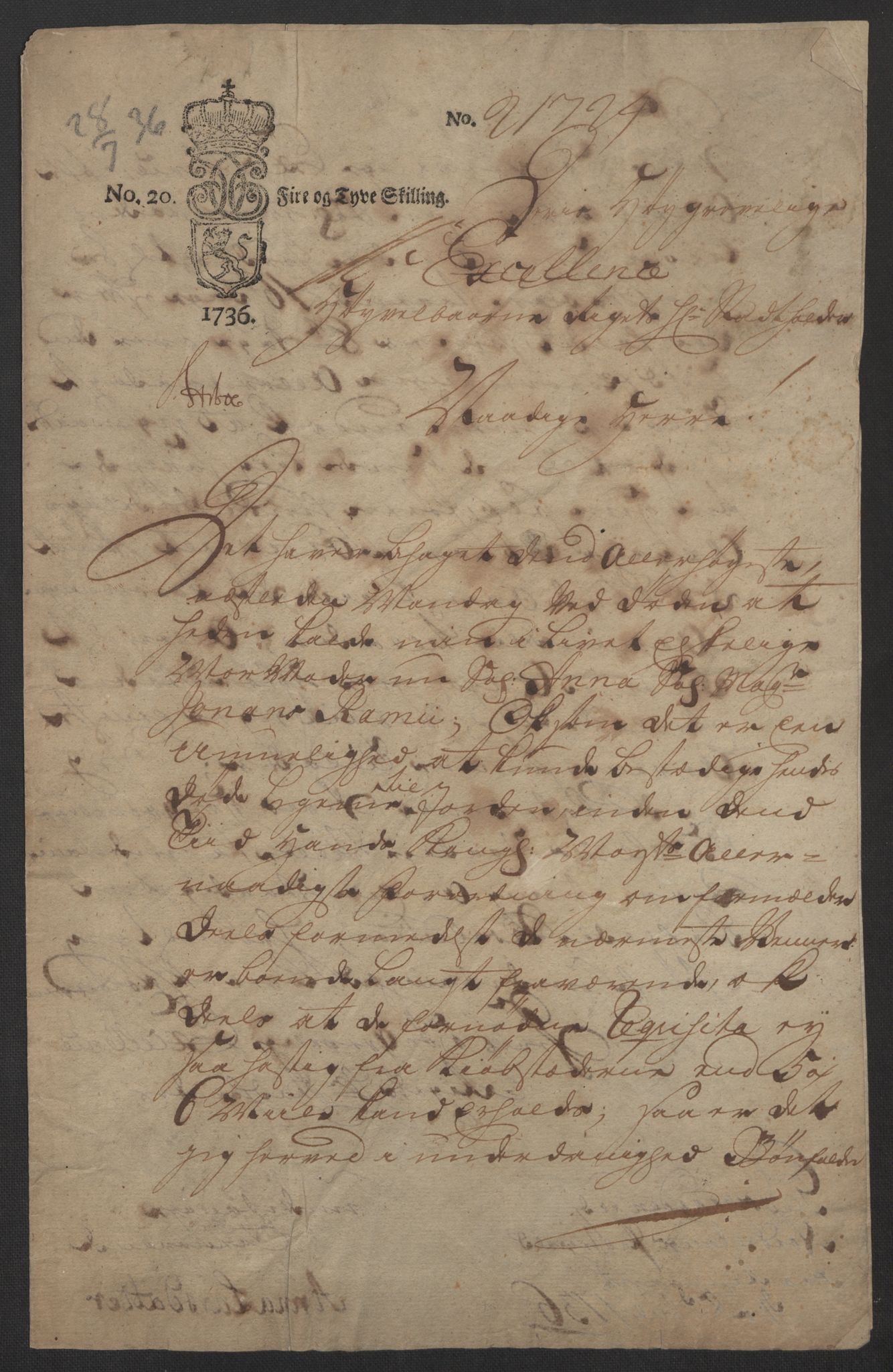 Stattholderembetet 1572-1771, AV/RA-EA-2870/Ef/L0108: Brev fra embetsmenn og andre, 1735-1736, p. 297