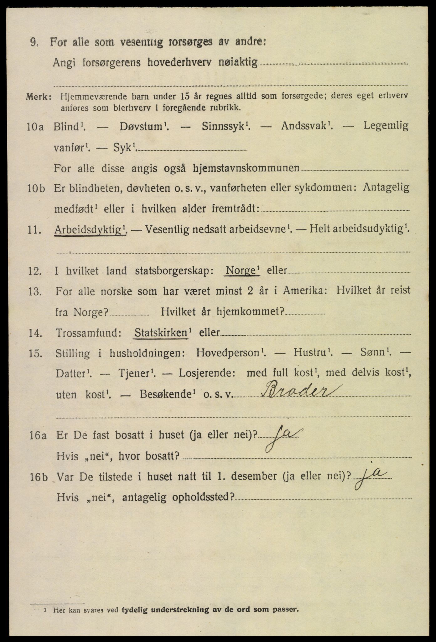 SAH, 1920 census for Fåberg, 1920, p. 11825