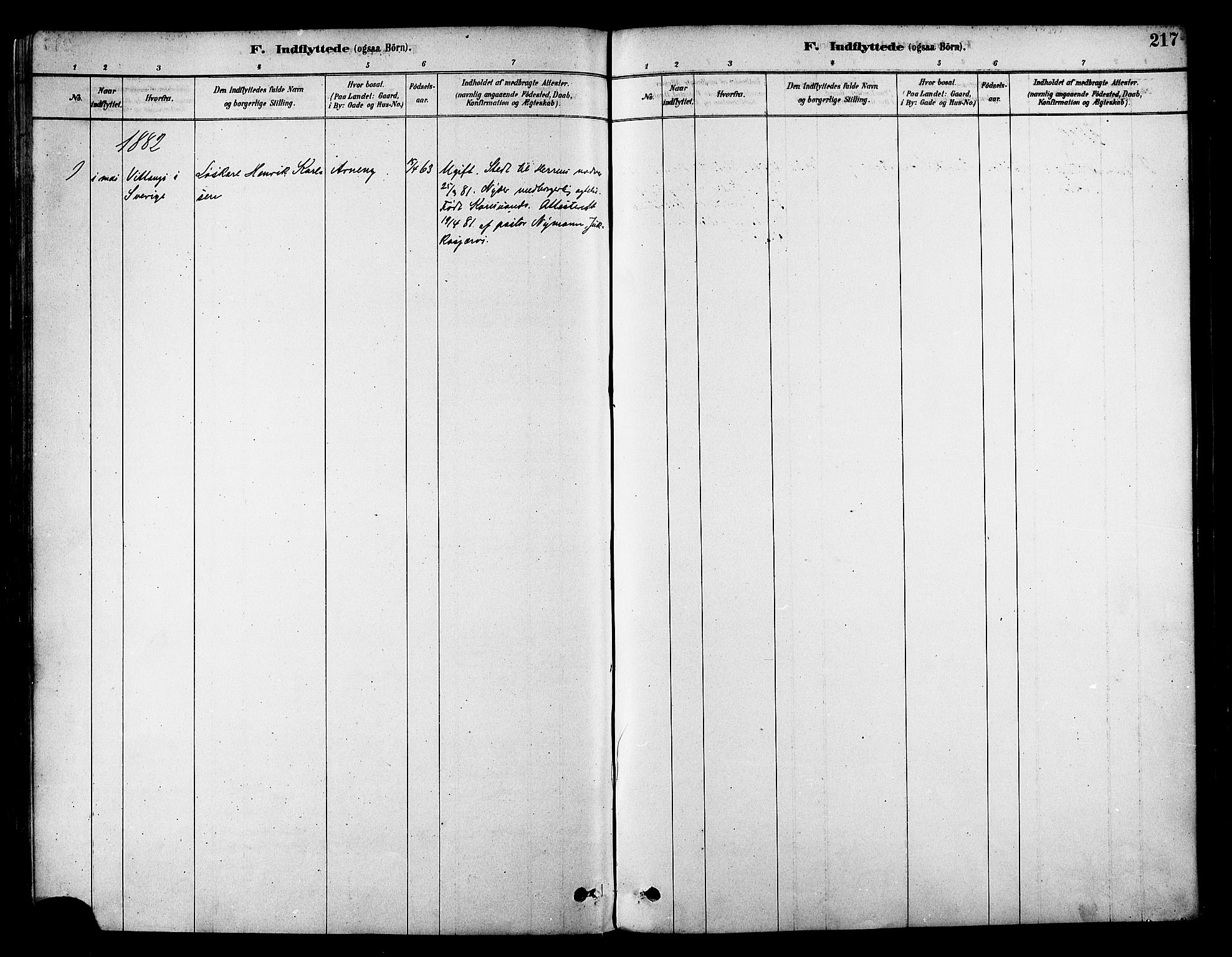 Skjervøy sokneprestkontor, SATØ/S-1300/H/Ha/Haa/L0009kirke: Parish register (official) no. 9, 1878-1887, p. 217
