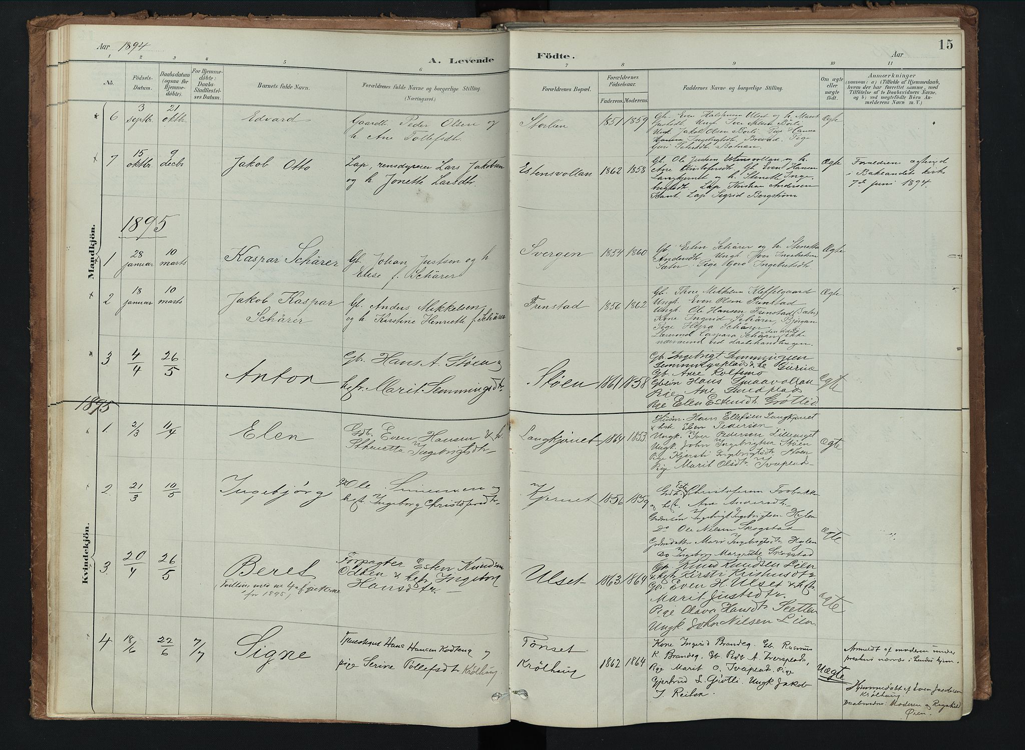 Kvikne prestekontor, AV/SAH-PREST-064/H/Ha/Haa/L0008: Parish register (official) no. 8, 1887-1911, p. 15