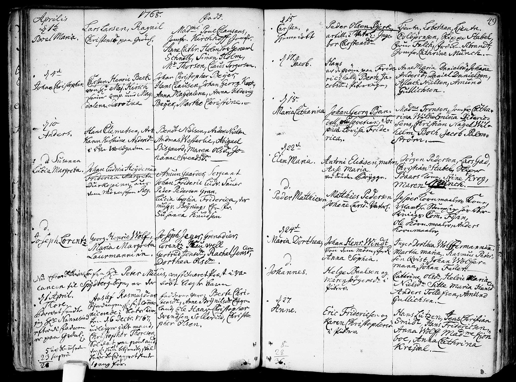 Garnisonsmenigheten Kirkebøker, AV/SAO-A-10846/F/Fa/L0002: Parish register (official) no. 2, 1757-1776, p. 49