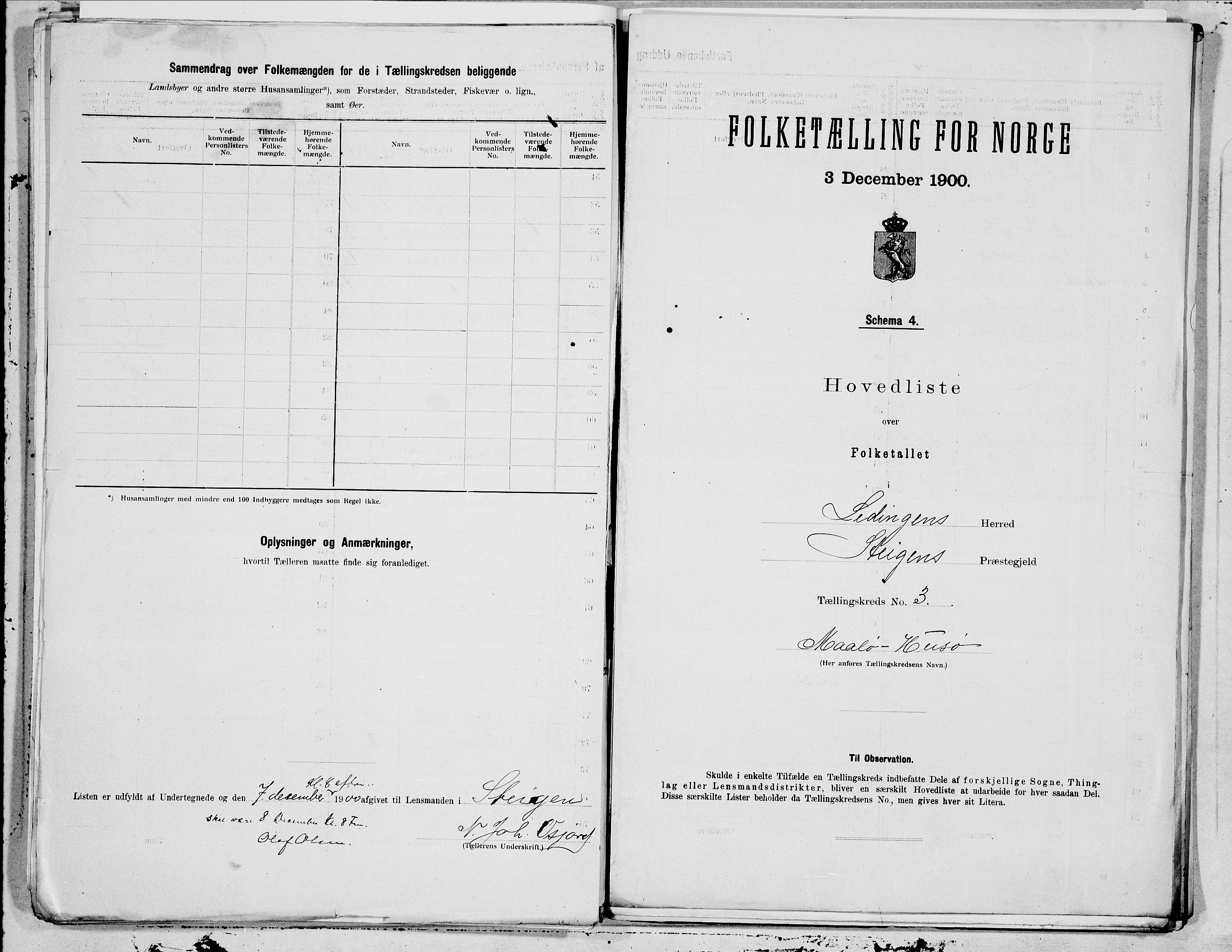 SAT, 1900 census for Ledingen, 1900, p. 6