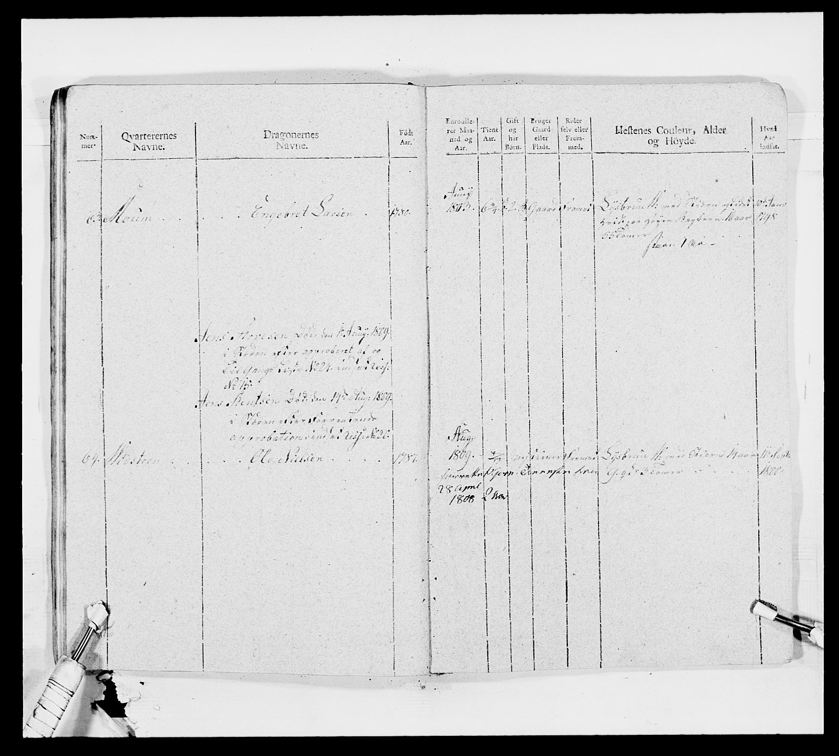 Generalitets- og kommissariatskollegiet, Det kongelige norske kommissariatskollegium, AV/RA-EA-5420/E/Eh/L0012: Smålenske dragonregiment, 1810, p. 224