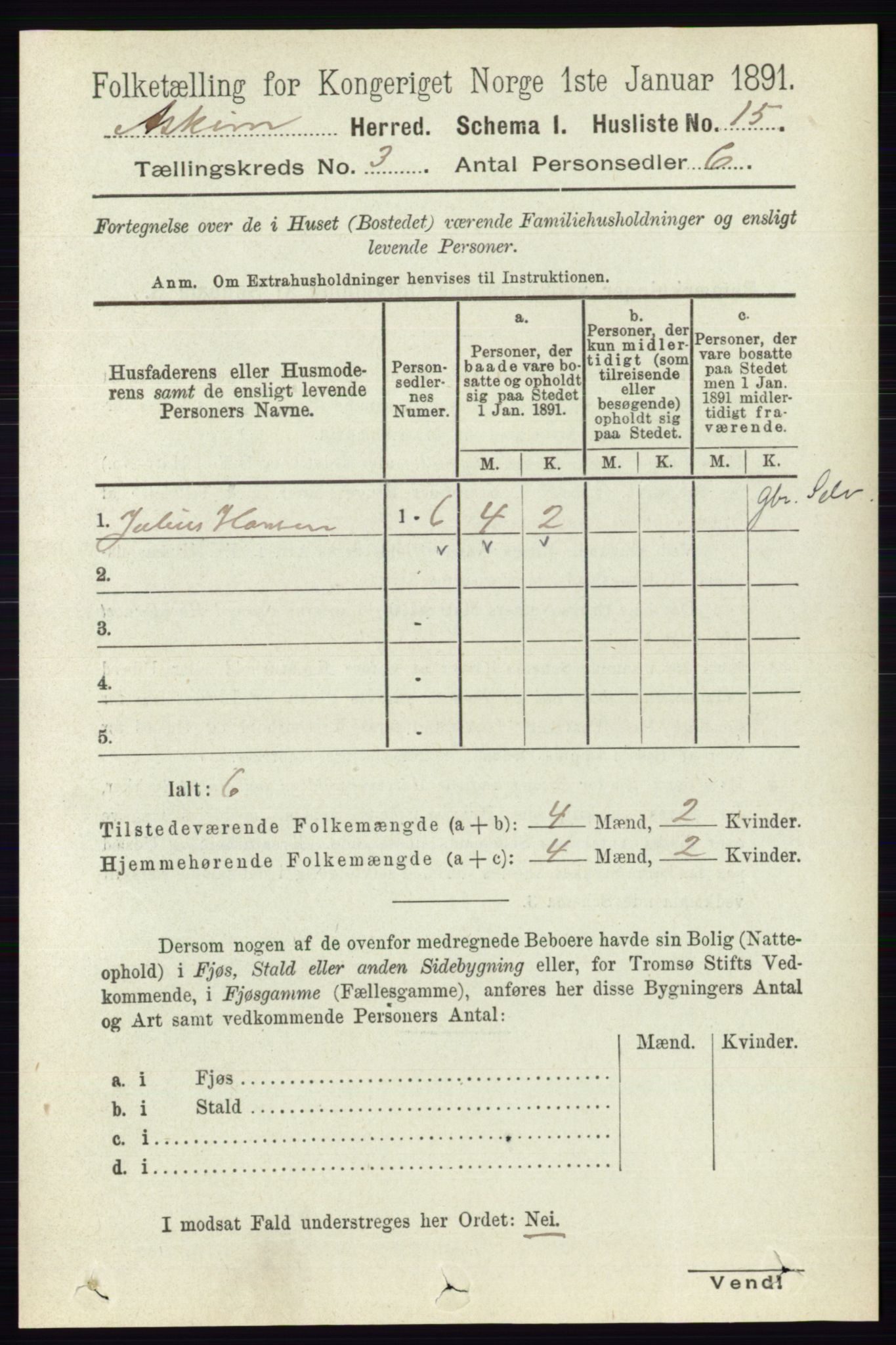 RA, 1891 census for 0124 Askim, 1891, p. 360