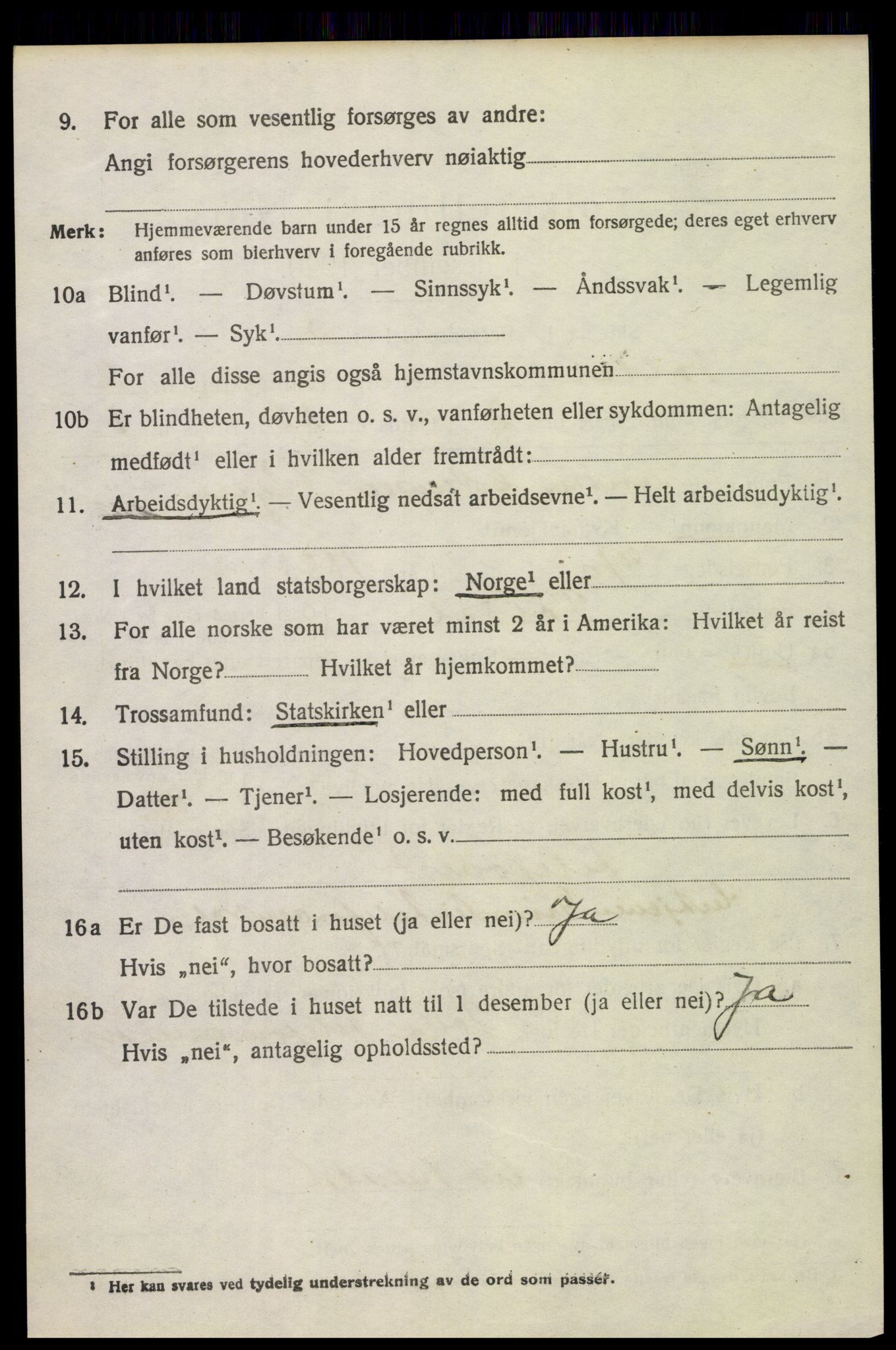 SAH, 1920 census for Folldal, 1920, p. 1050