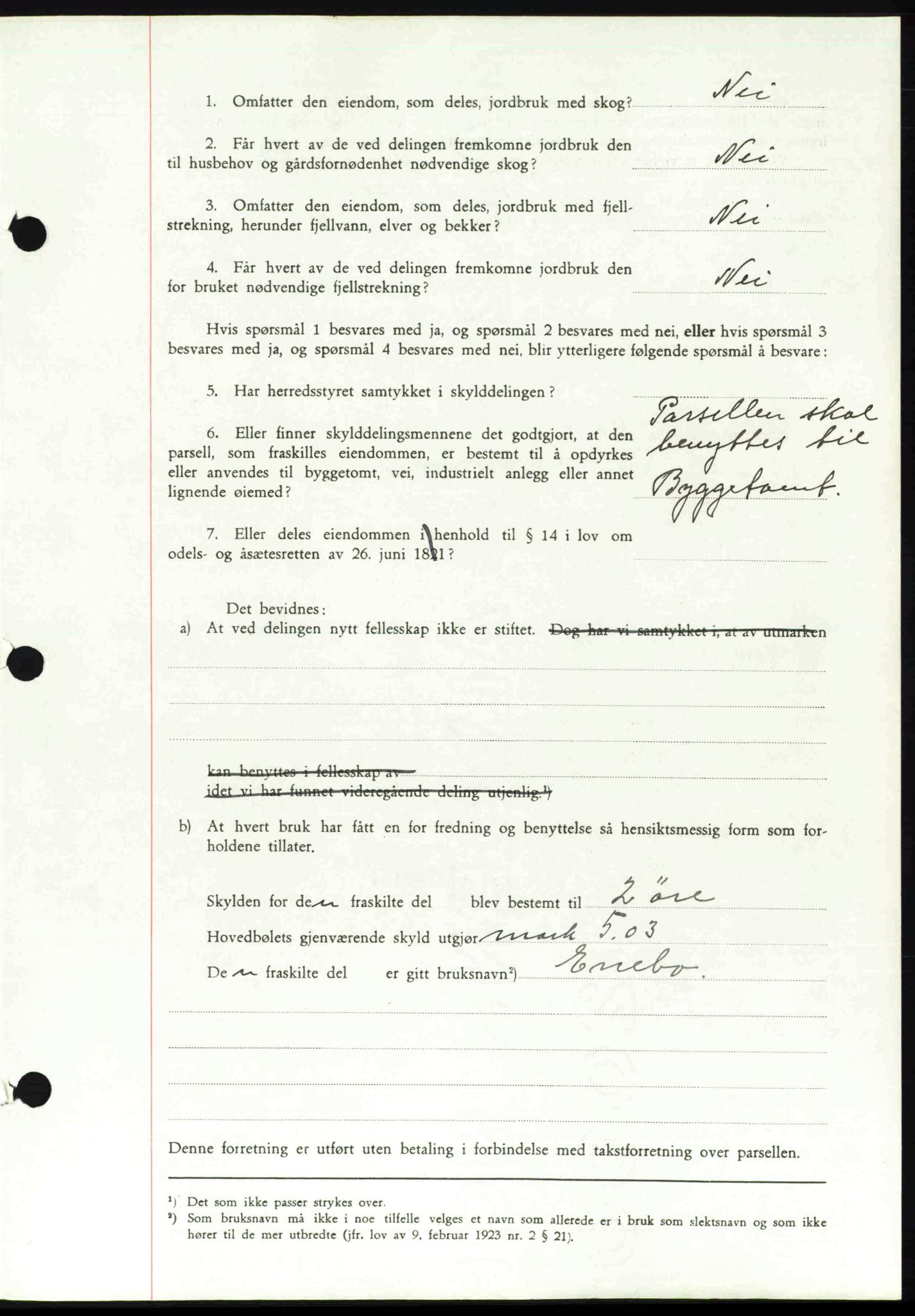 Toten tingrett, SAH/TING-006/H/Hb/Hbc/L0003: Mortgage book no. Hbc-03, 1937-1938, Diary no: : 2240/1937