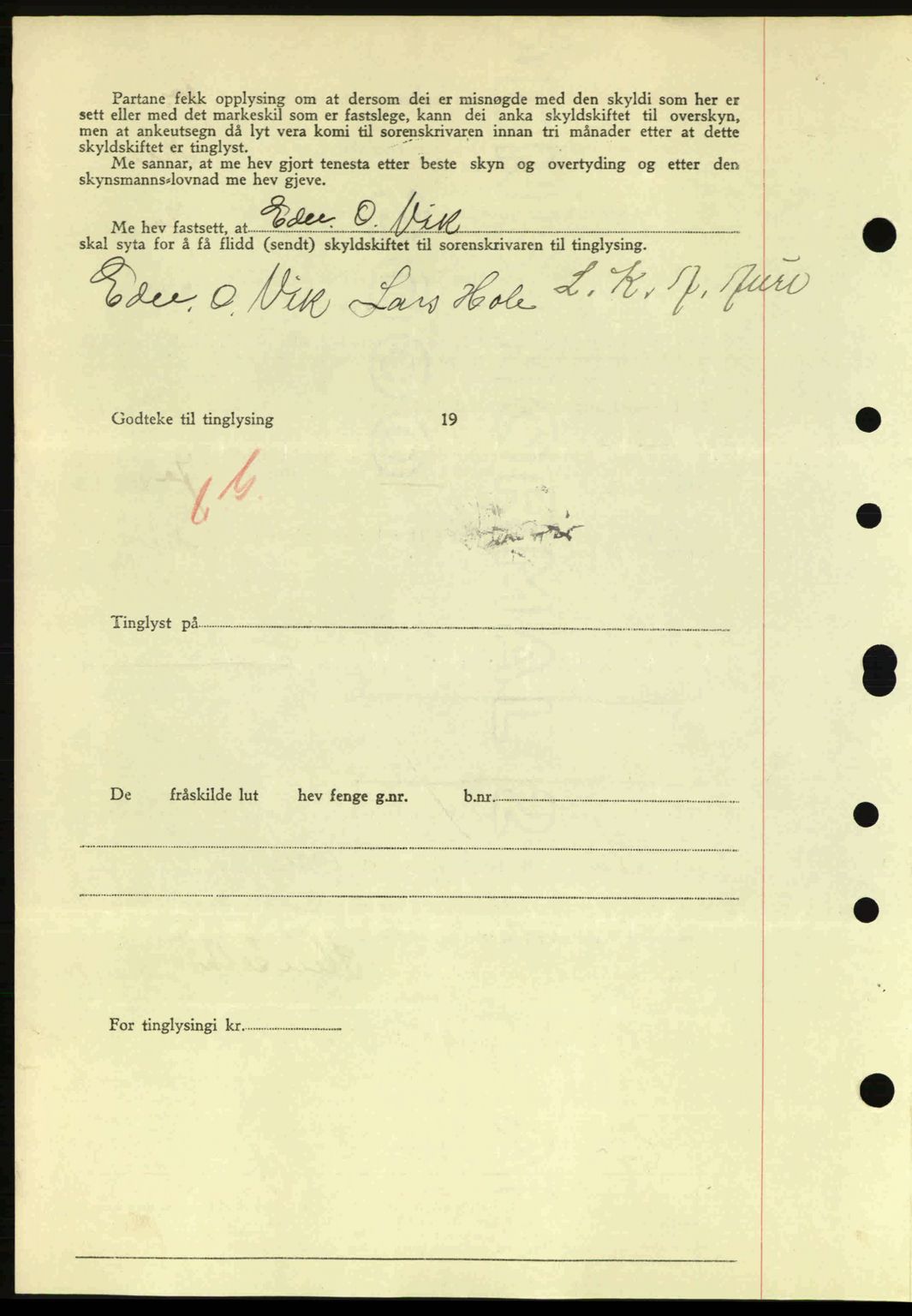 Nordre Sunnmøre sorenskriveri, AV/SAT-A-0006/1/2/2C/2Ca: Mortgage book no. A20a, 1945-1945, Diary no: : 802/1945