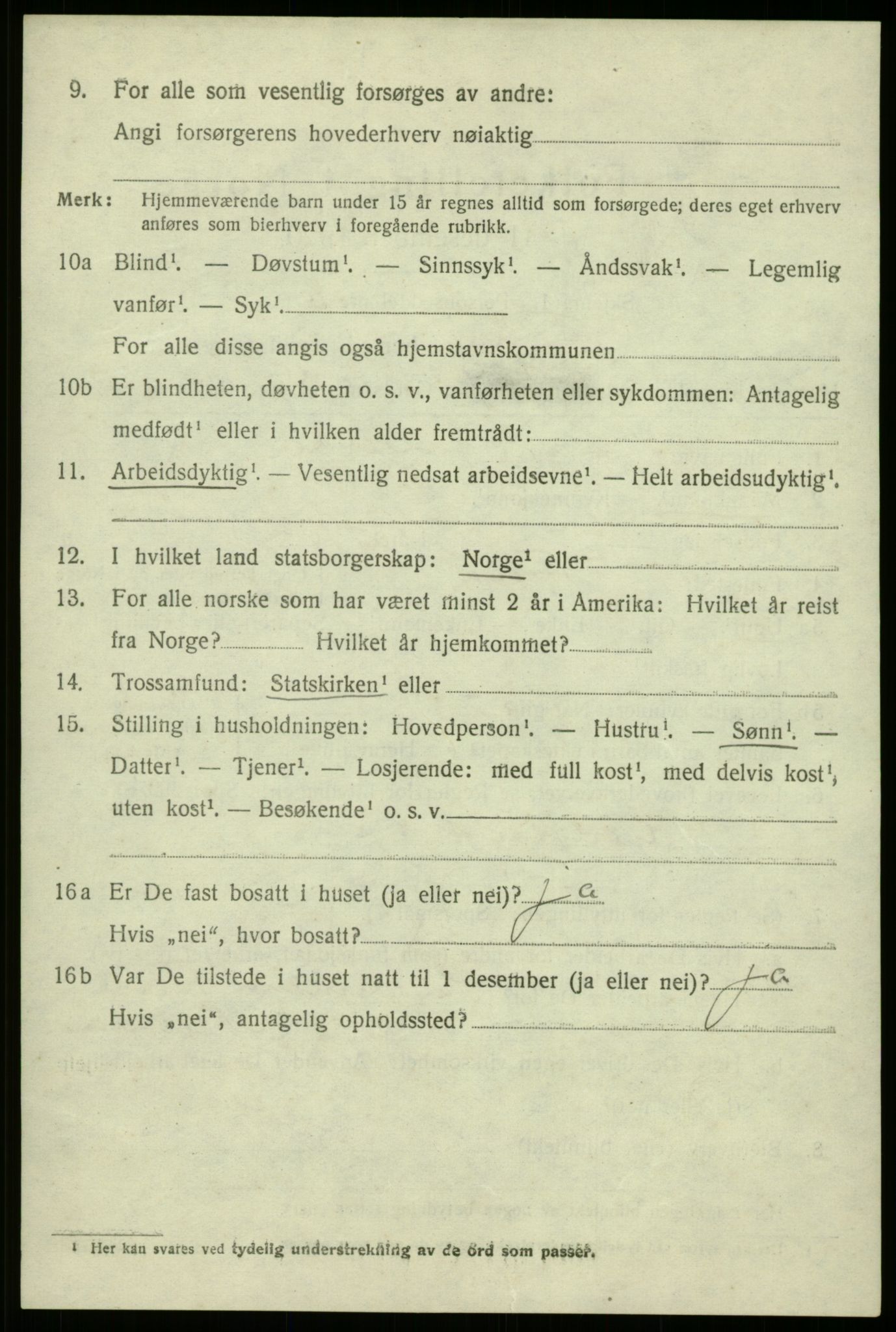 SAB, 1920 census for Fana, 1920, p. 4794