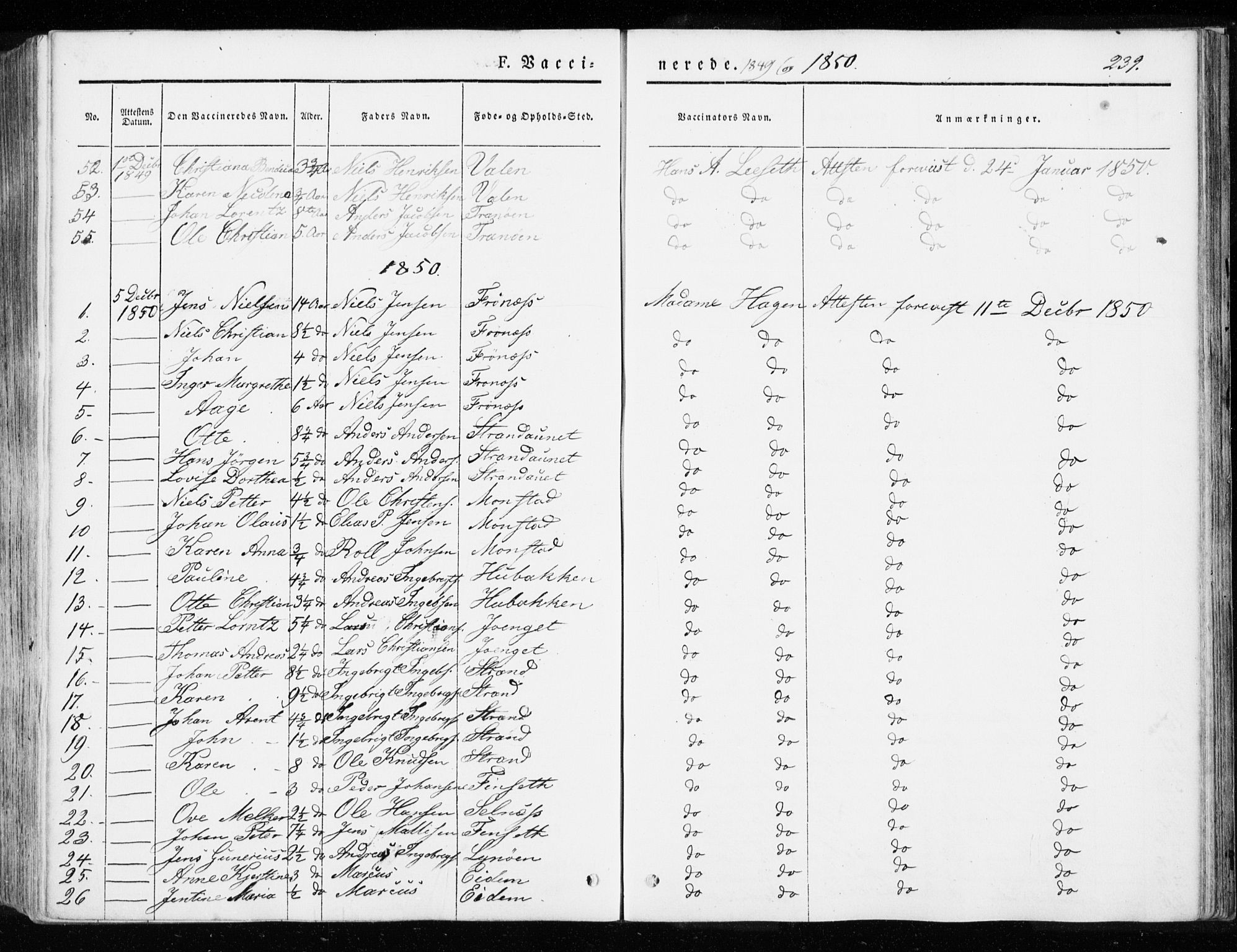 Ministerialprotokoller, klokkerbøker og fødselsregistre - Sør-Trøndelag, SAT/A-1456/655/L0677: Parish register (official) no. 655A06, 1847-1860, p. 239