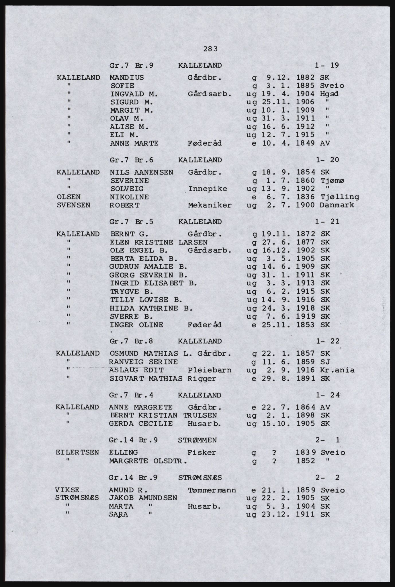 SAST, Copy of 1920 census for the Northern Rogaland, 1920, p. 307