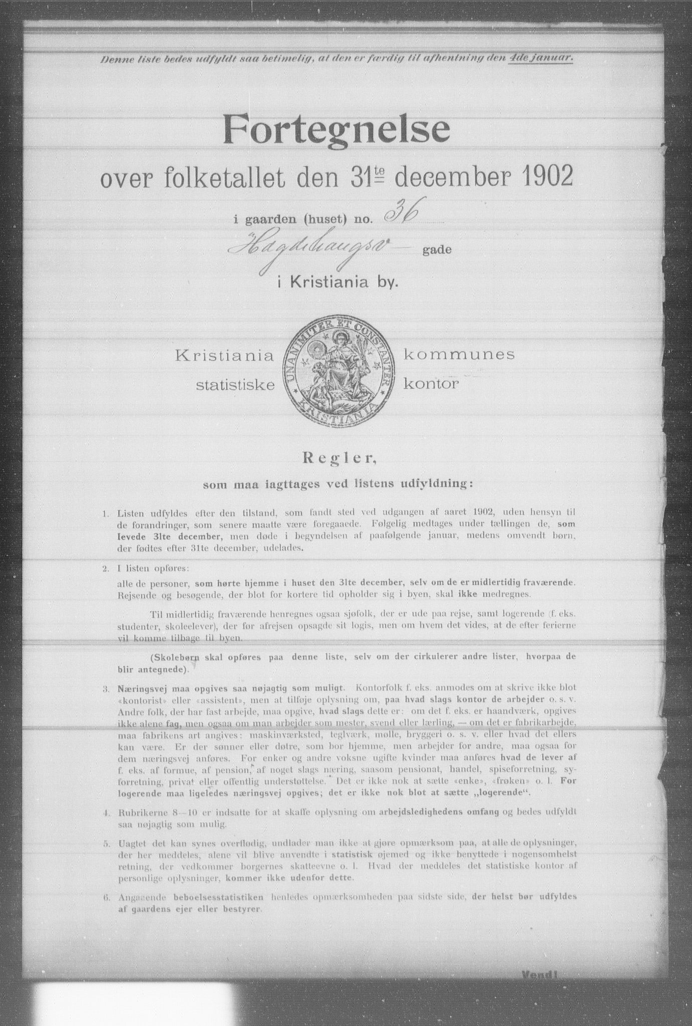 OBA, Municipal Census 1902 for Kristiania, 1902, p. 7149