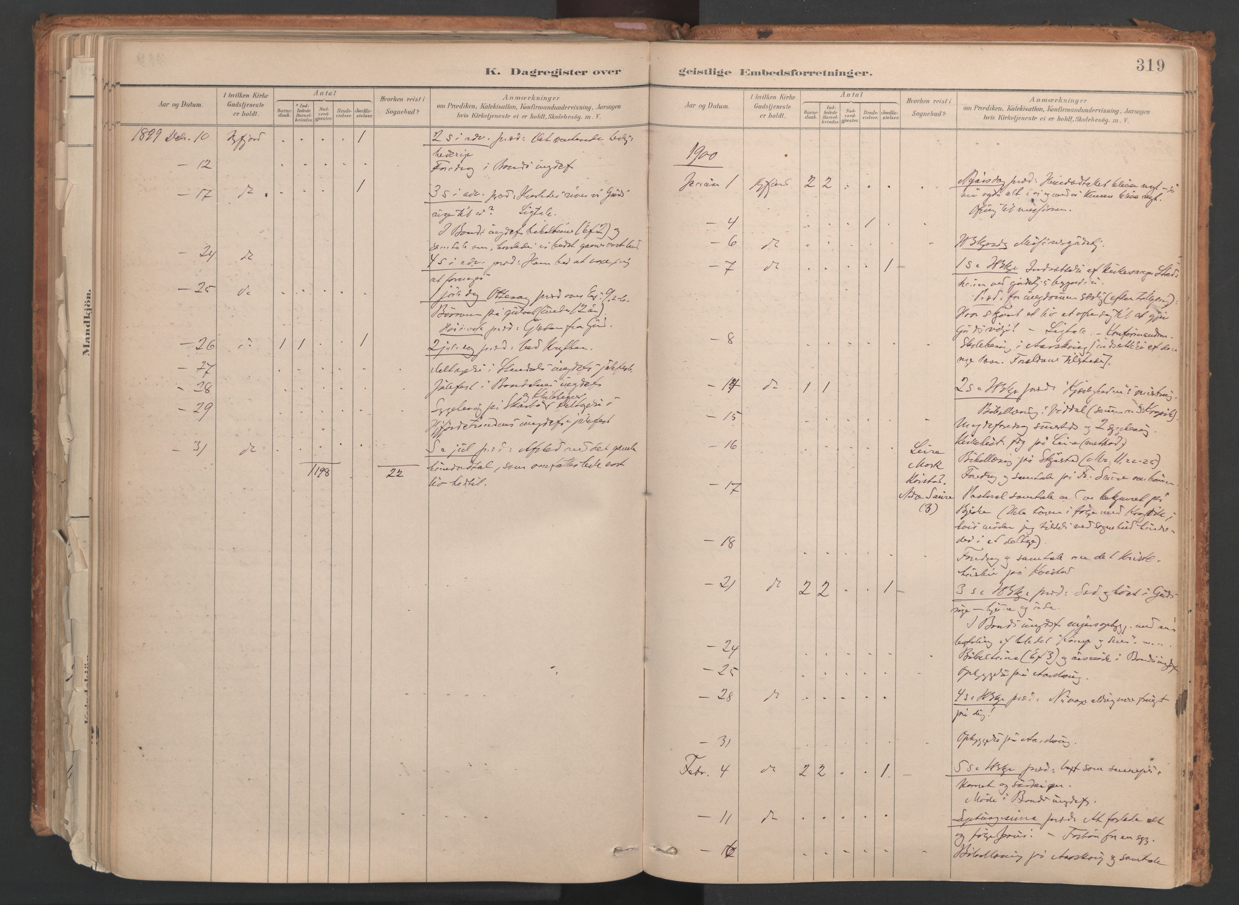Ministerialprotokoller, klokkerbøker og fødselsregistre - Møre og Romsdal, SAT/A-1454/515/L0211: Parish register (official) no. 515A07, 1886-1910, p. 319