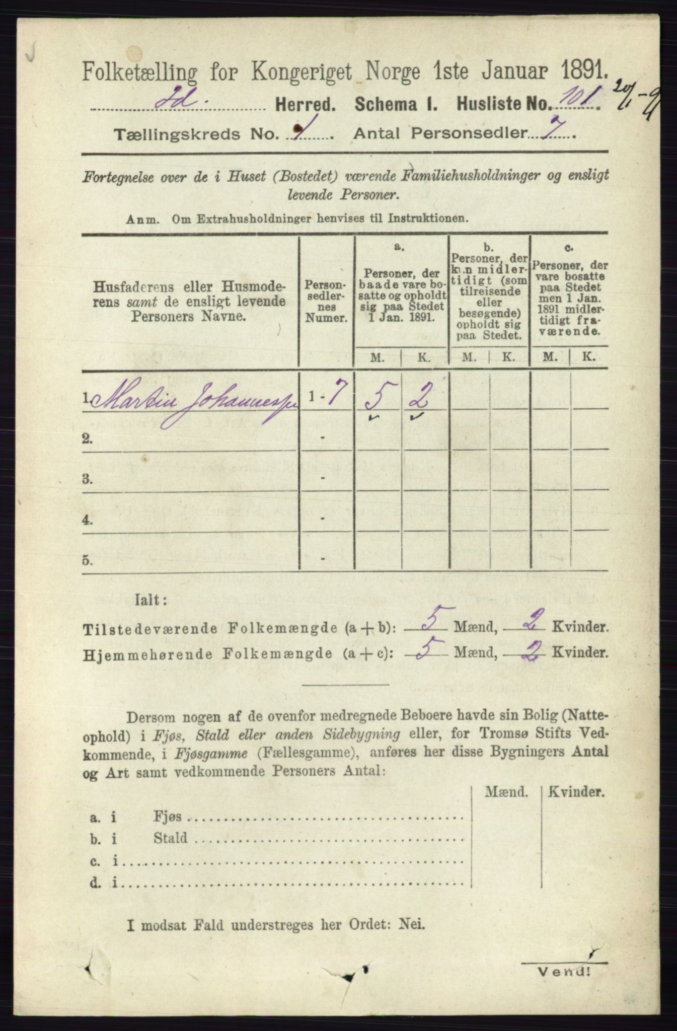 RA, 1891 census for 0117 Idd, 1891, p. 135