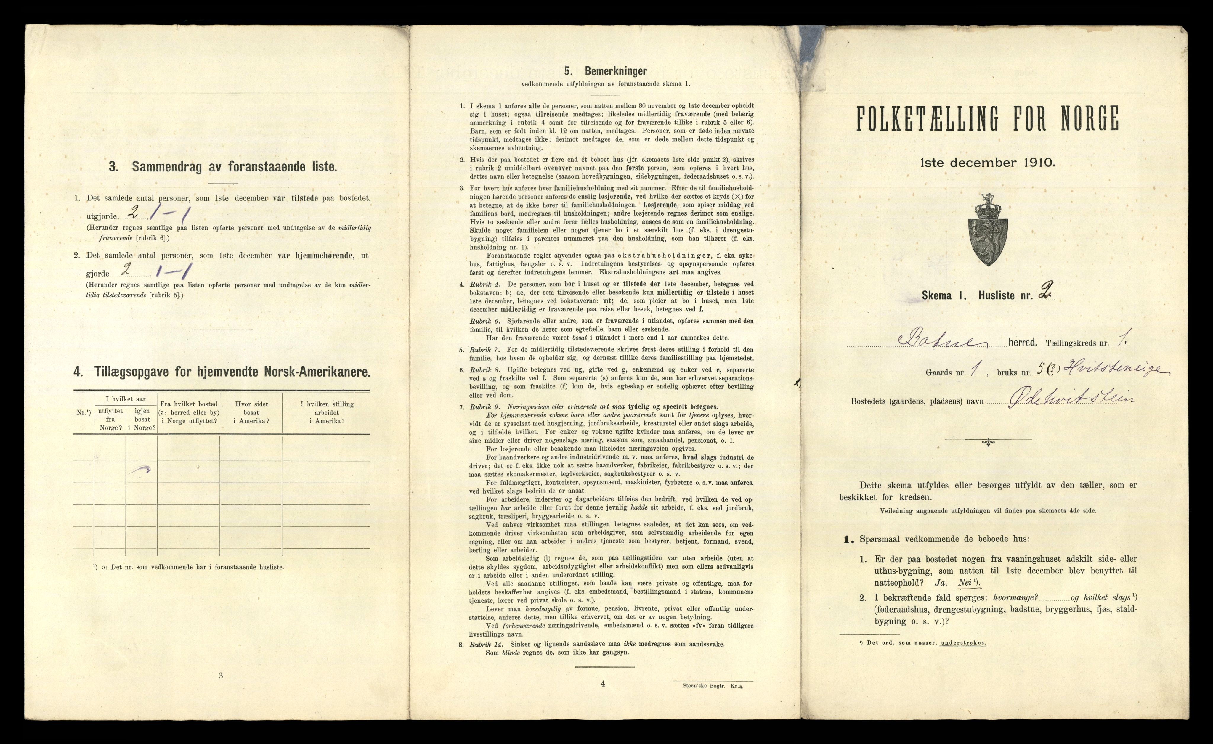 RA, 1910 census for Botne, 1910, p. 28