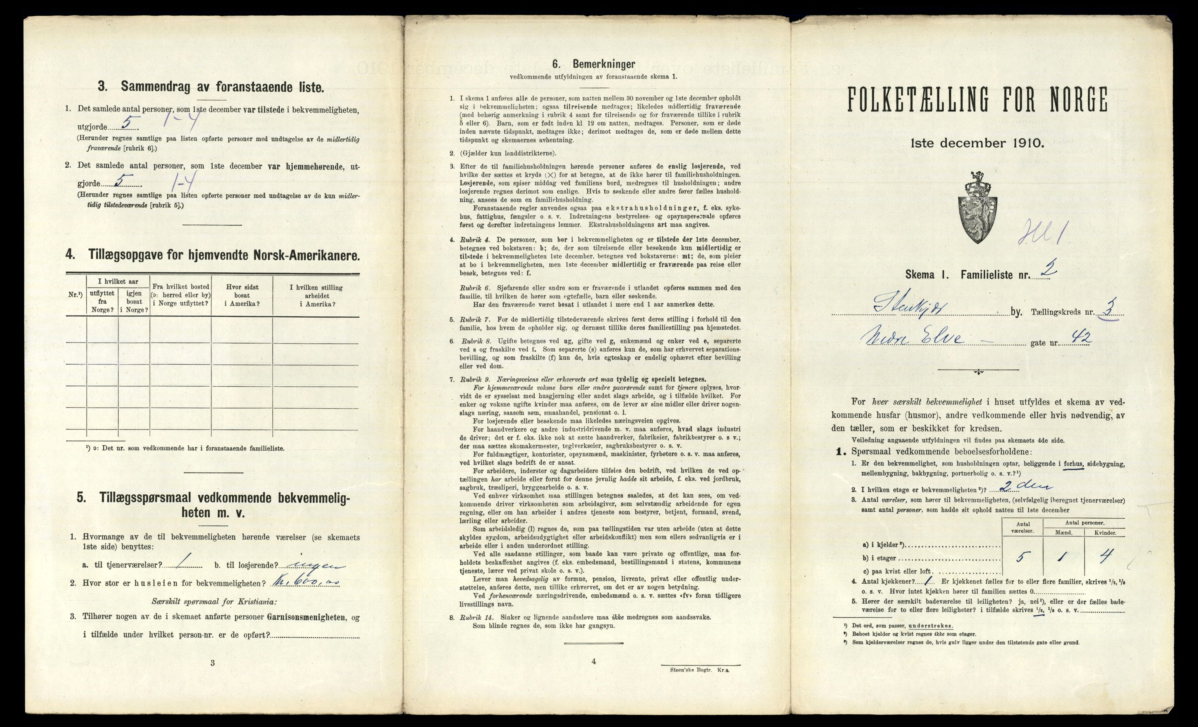 RA, 1910 census for Steinkjer, 1910, p. 670