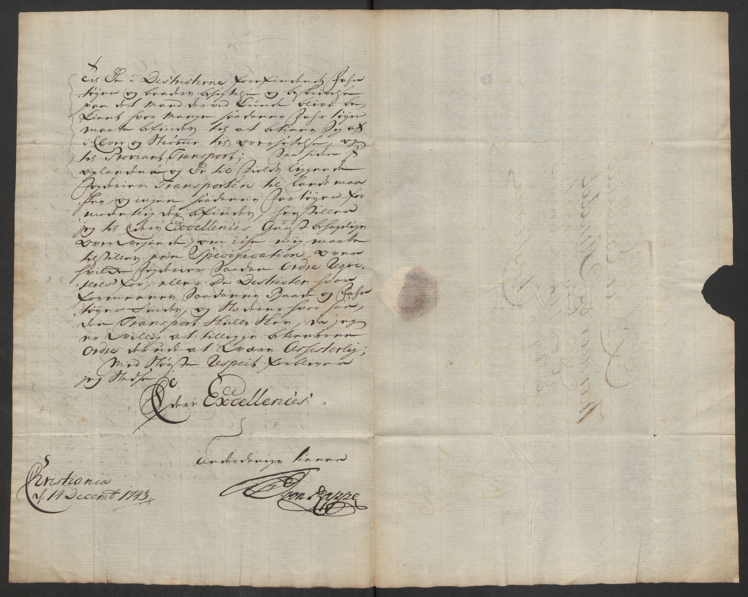 Kommanderende general (KG I) med Det norske krigsdirektorium, AV/RA-EA-5419/D/L0062: Stattholderens, stiftamtmenns og amtmenns brev, 1741-1745, p. 221