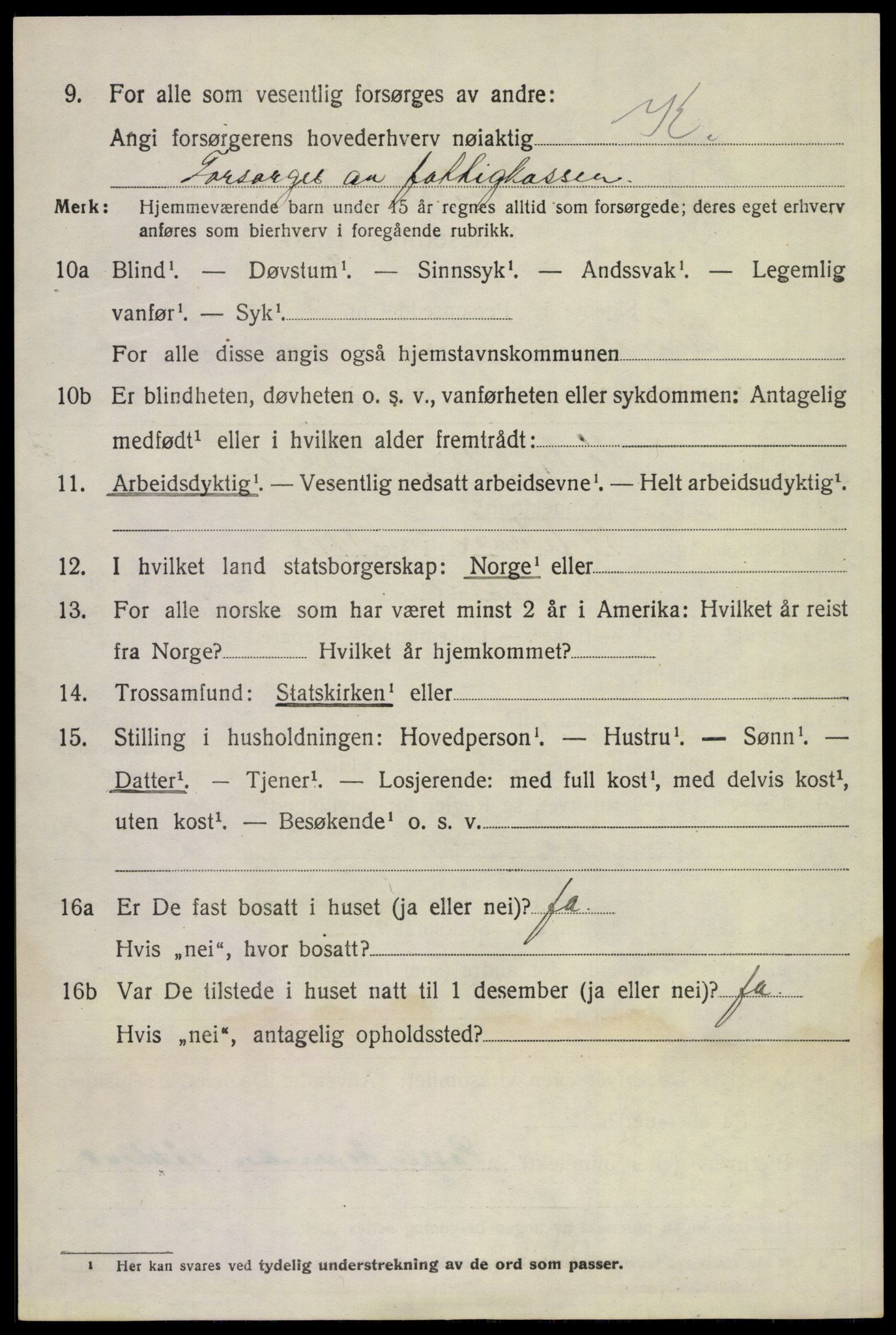 SAKO, 1920 census for Gransherad, 1920, p. 2315