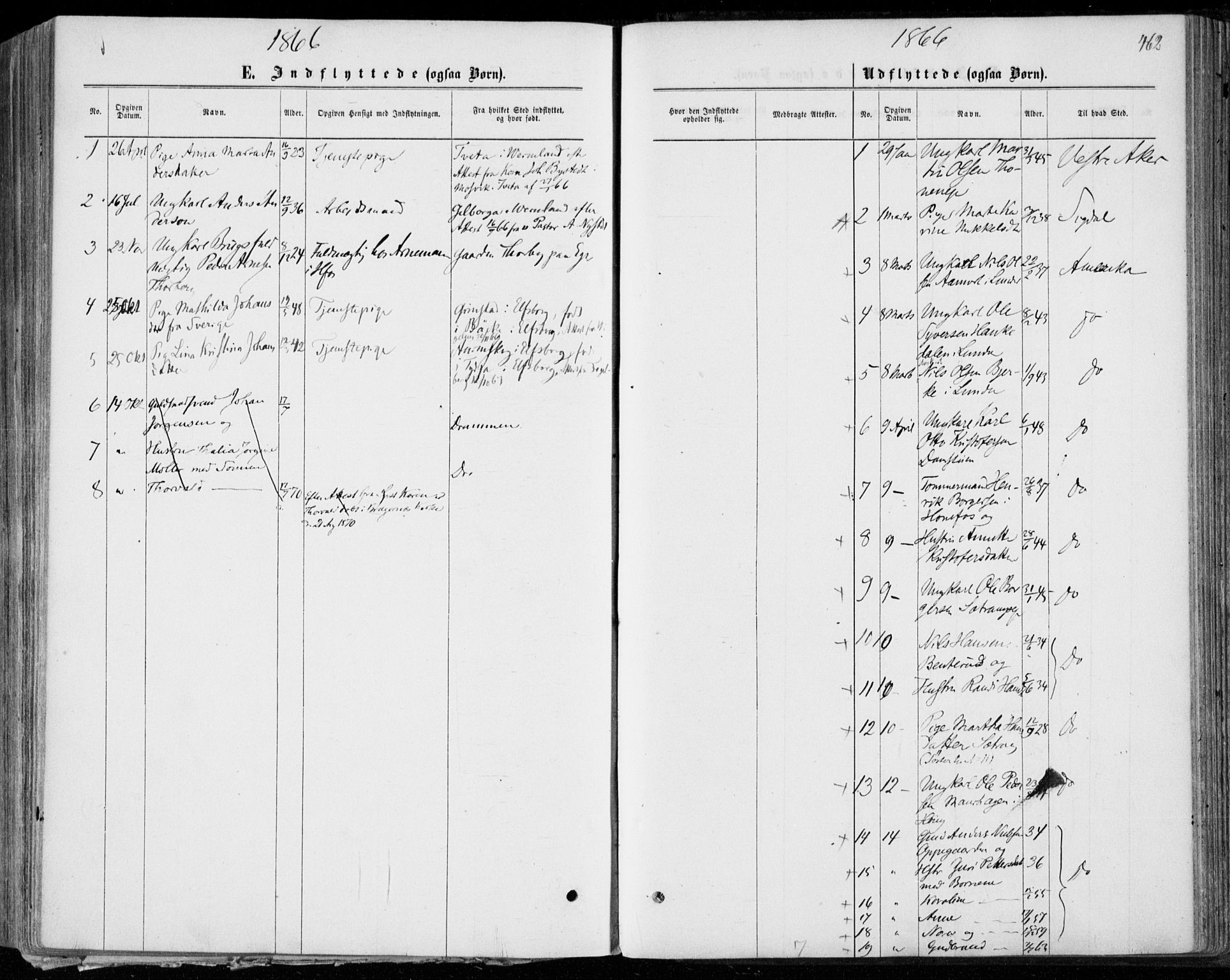 Norderhov kirkebøker, SAKO/A-237/F/Fa/L0013: Parish register (official) no. 13, 1866-1874, p. 462