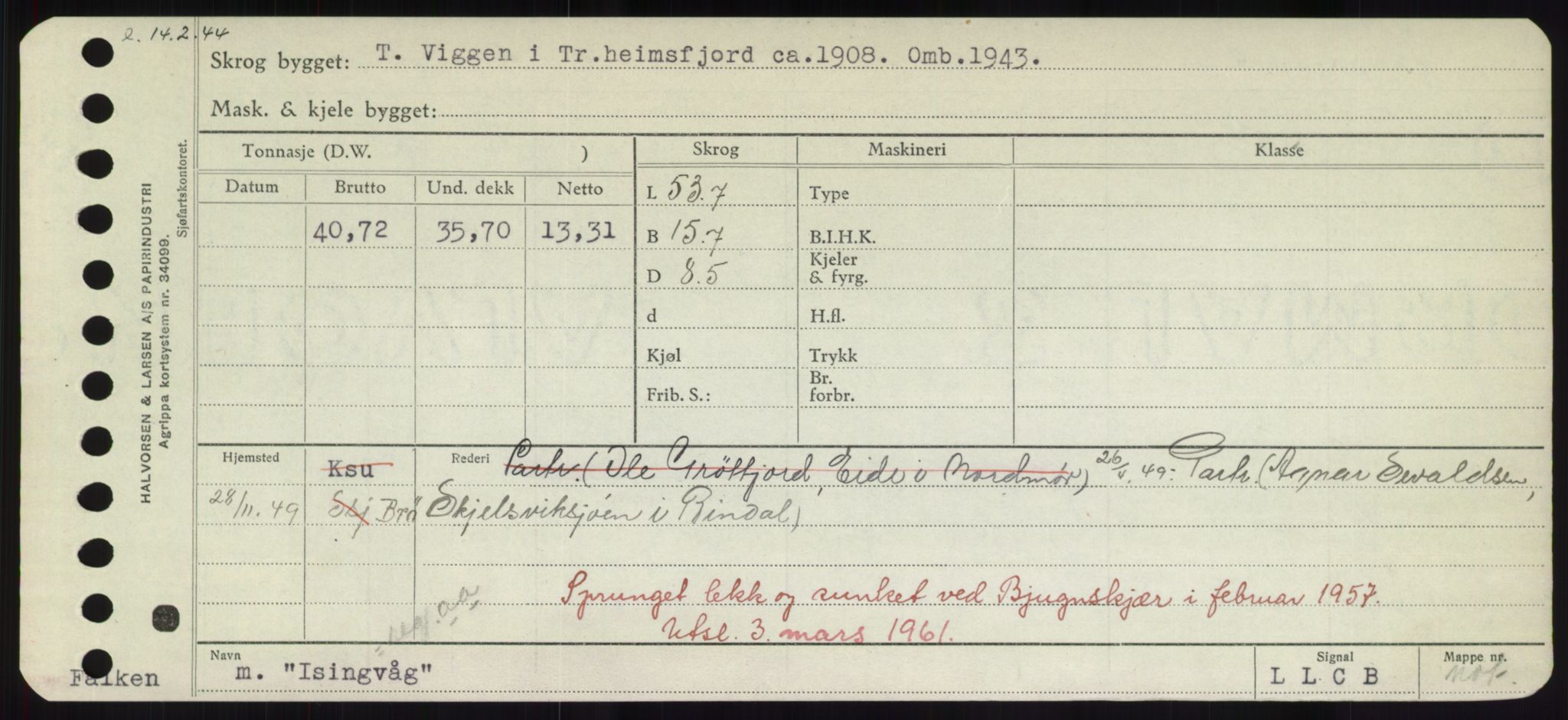 Sjøfartsdirektoratet med forløpere, Skipsmålingen, AV/RA-S-1627/H/Hd/L0018: Fartøy, I, p. 287