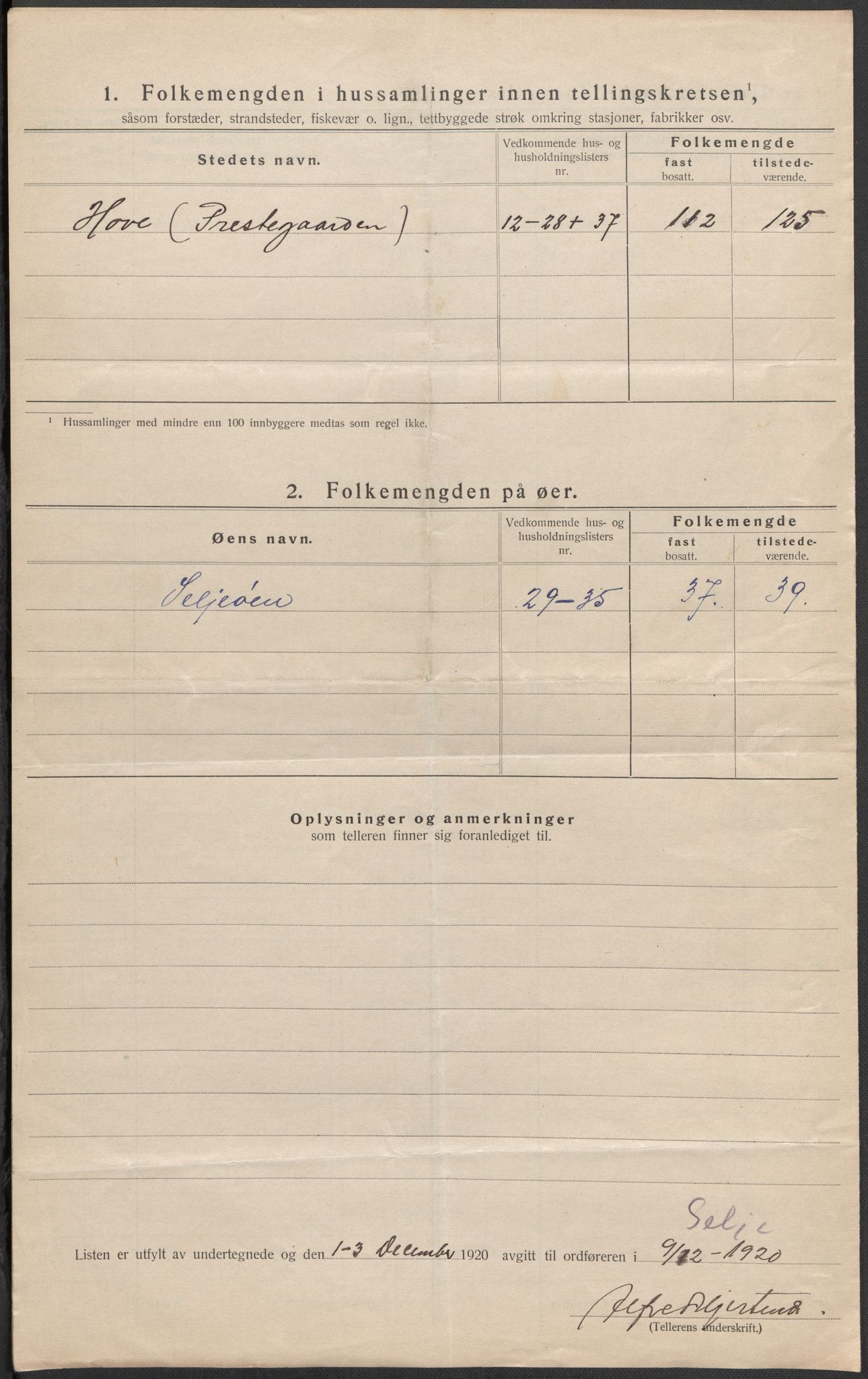 SAB, 1920 census for Selje, 1920, p. 45