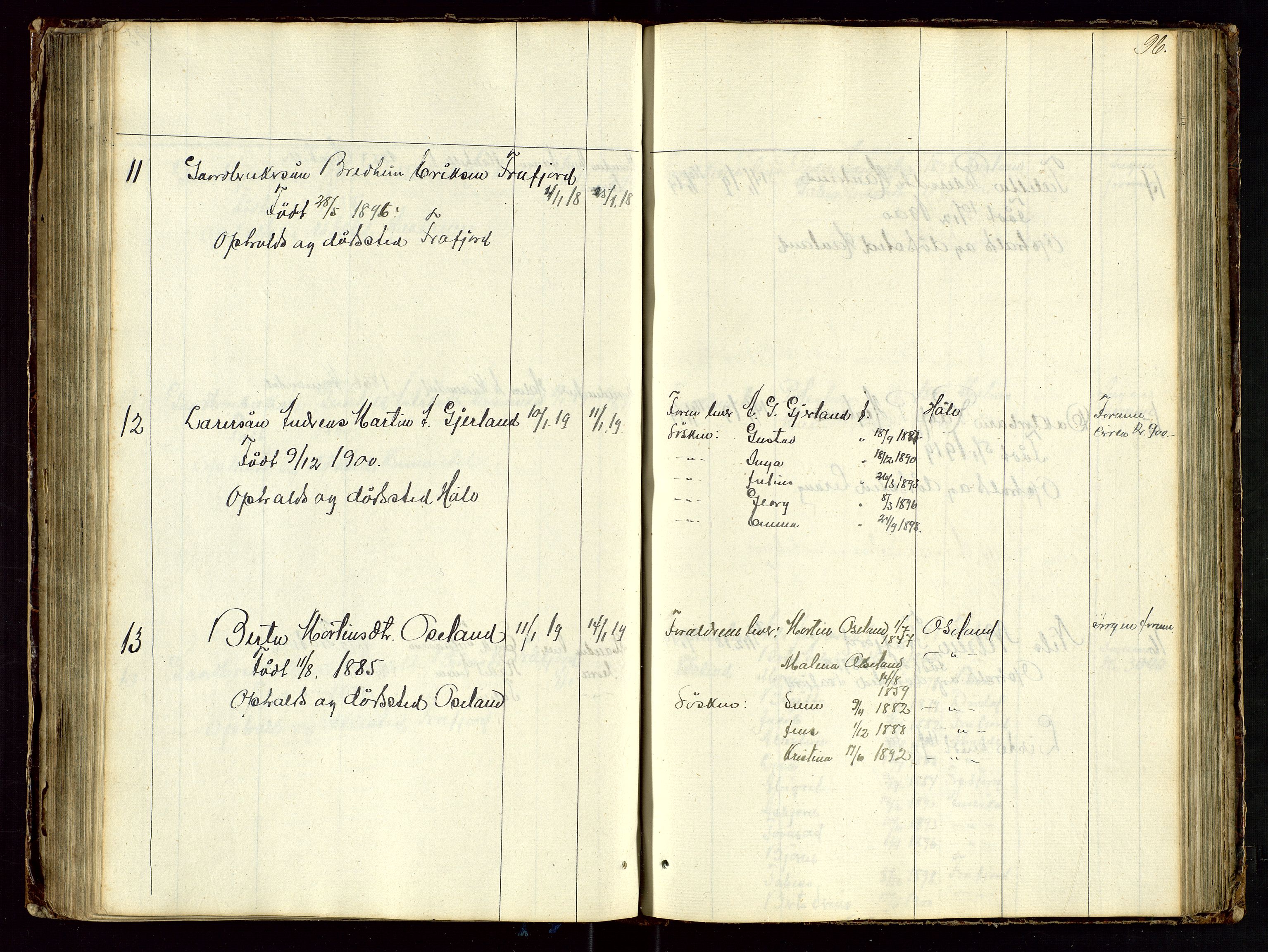 Høle og Forsand lensmannskontor, AV/SAST-A-100127/Gga/L0002: "Dødsanmeldelsesprotokol", 1903-1919, p. 96