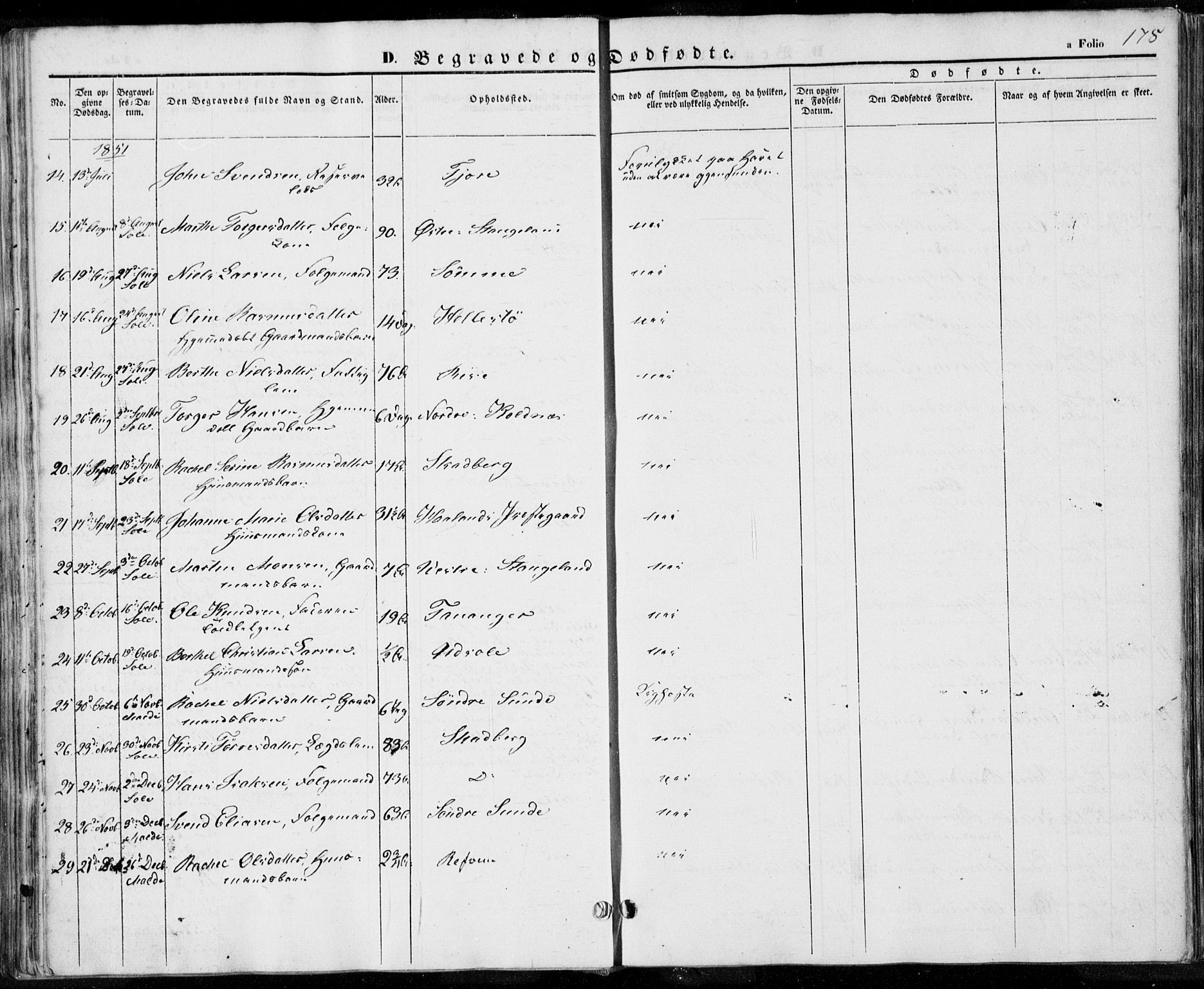 Håland sokneprestkontor, AV/SAST-A-101802/001/30BA/L0006: Parish register (official) no. A 6, 1842-1853, p. 178