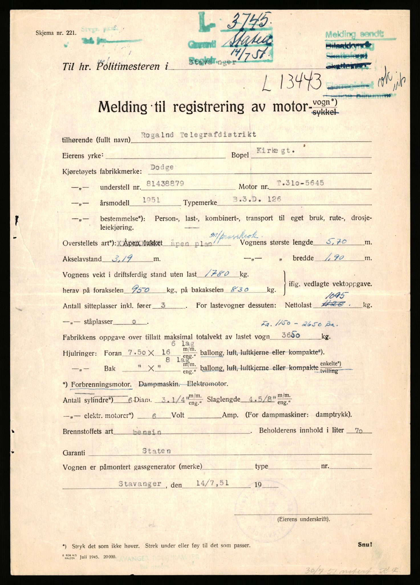 Stavanger trafikkstasjon, AV/SAST-A-101942/0/F/L0011: L-3700 - L-4199, 1930-1971, p. 313