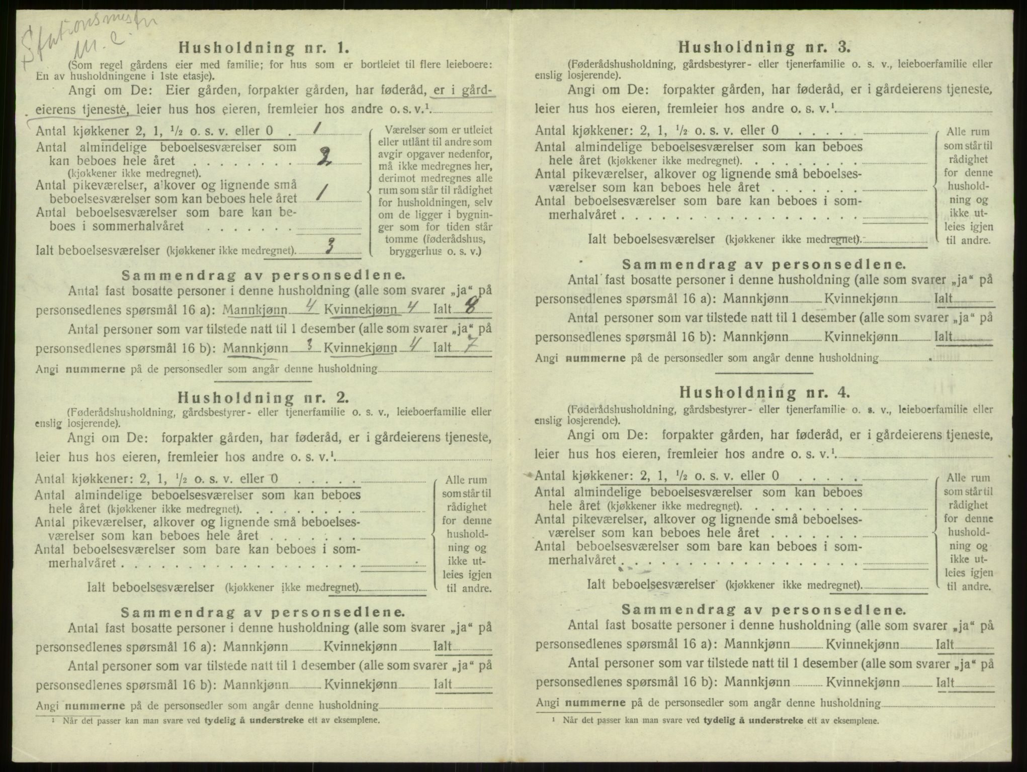 SAB, 1920 census for Haus, 1920, p. 1014