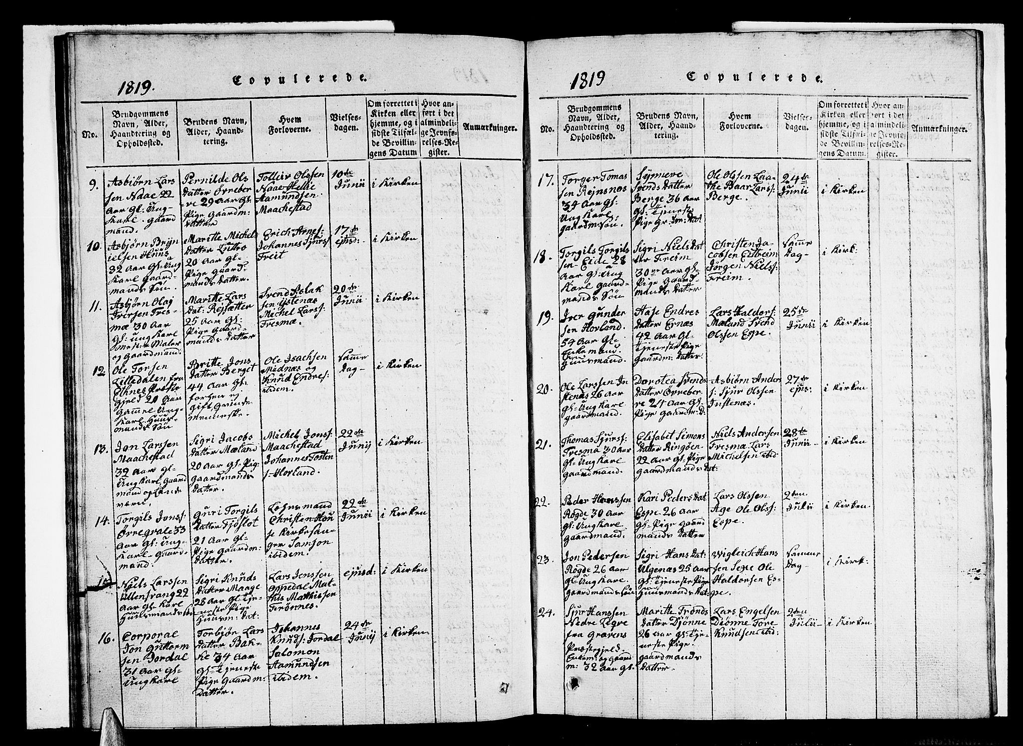 Ullensvang sokneprestembete, AV/SAB-A-78701/H/Haa: Parish register (official) no. A 9, 1819-1826