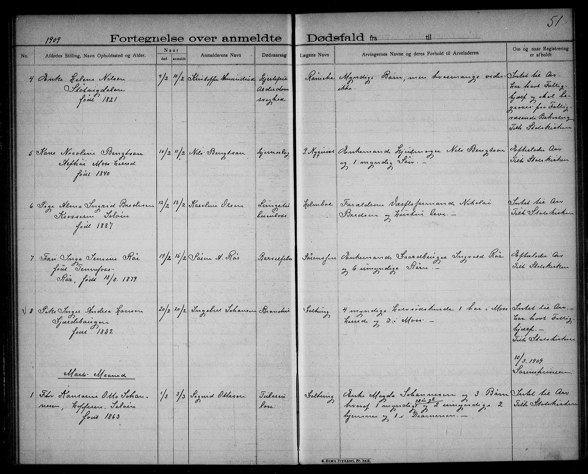 Rygge lensmannskontor, AV/SAO-A-10005/H/Ha/Haa/L0004: Dødsfallsprotokoll, 1903-1912, p. 51